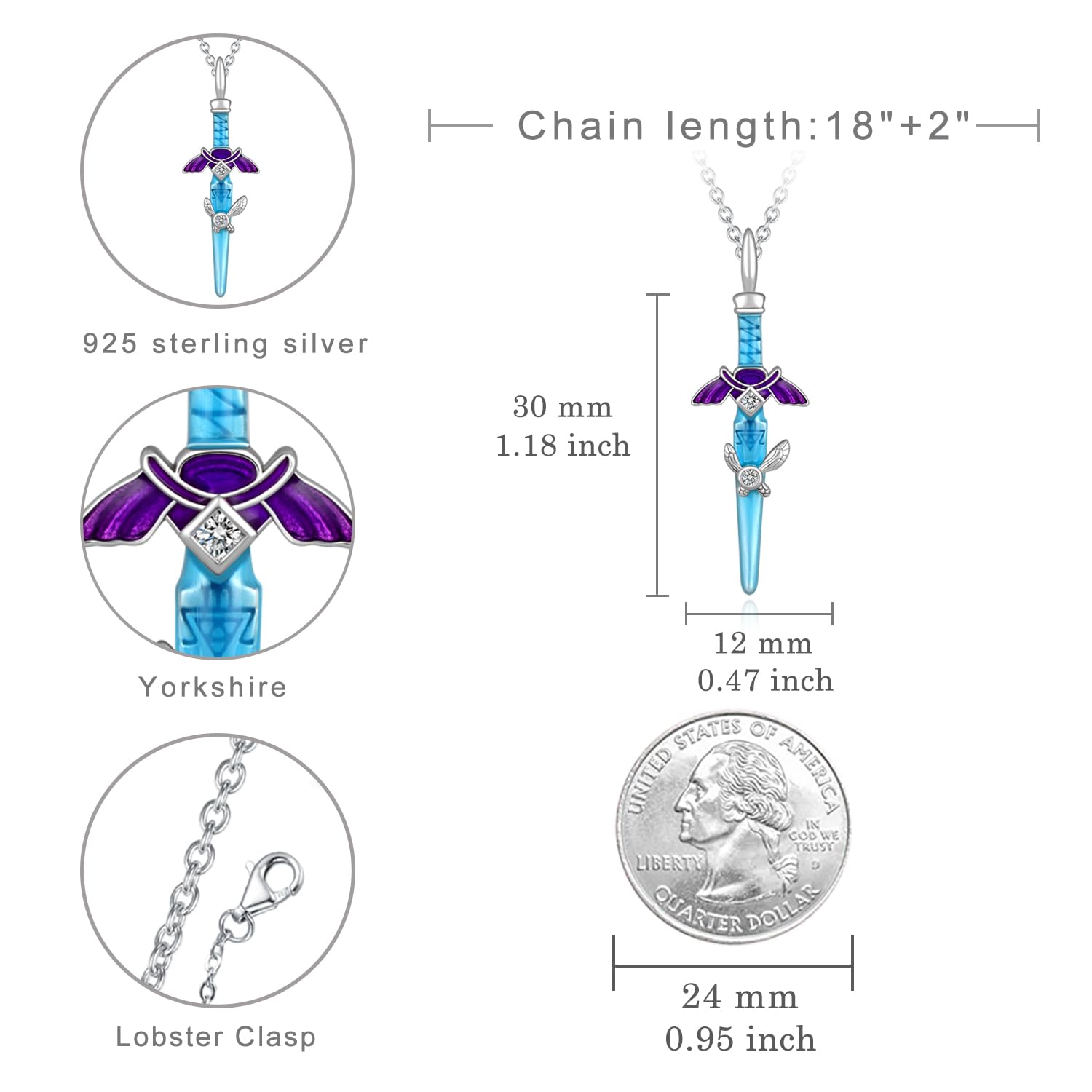 Master Sword Necklace – Sterling Silver Link Sword Pendant | Hyrule Warriors Jewelry Jewelry