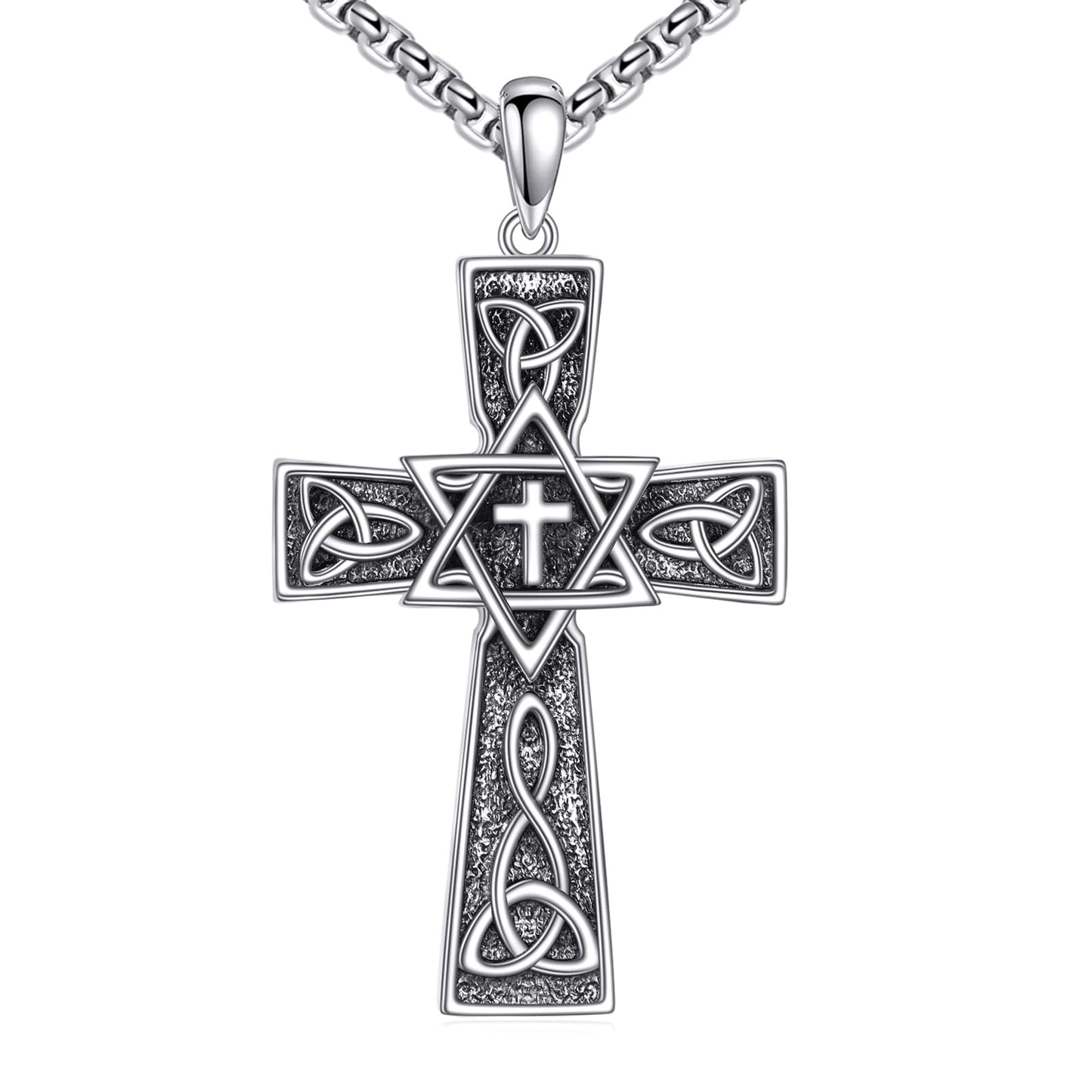 Viking Necklace for Men Sterling Silver Arrowhead/Therian/Raven/Thors Hammer Pendant Necklaces Jewelry Gifts for Men Women
