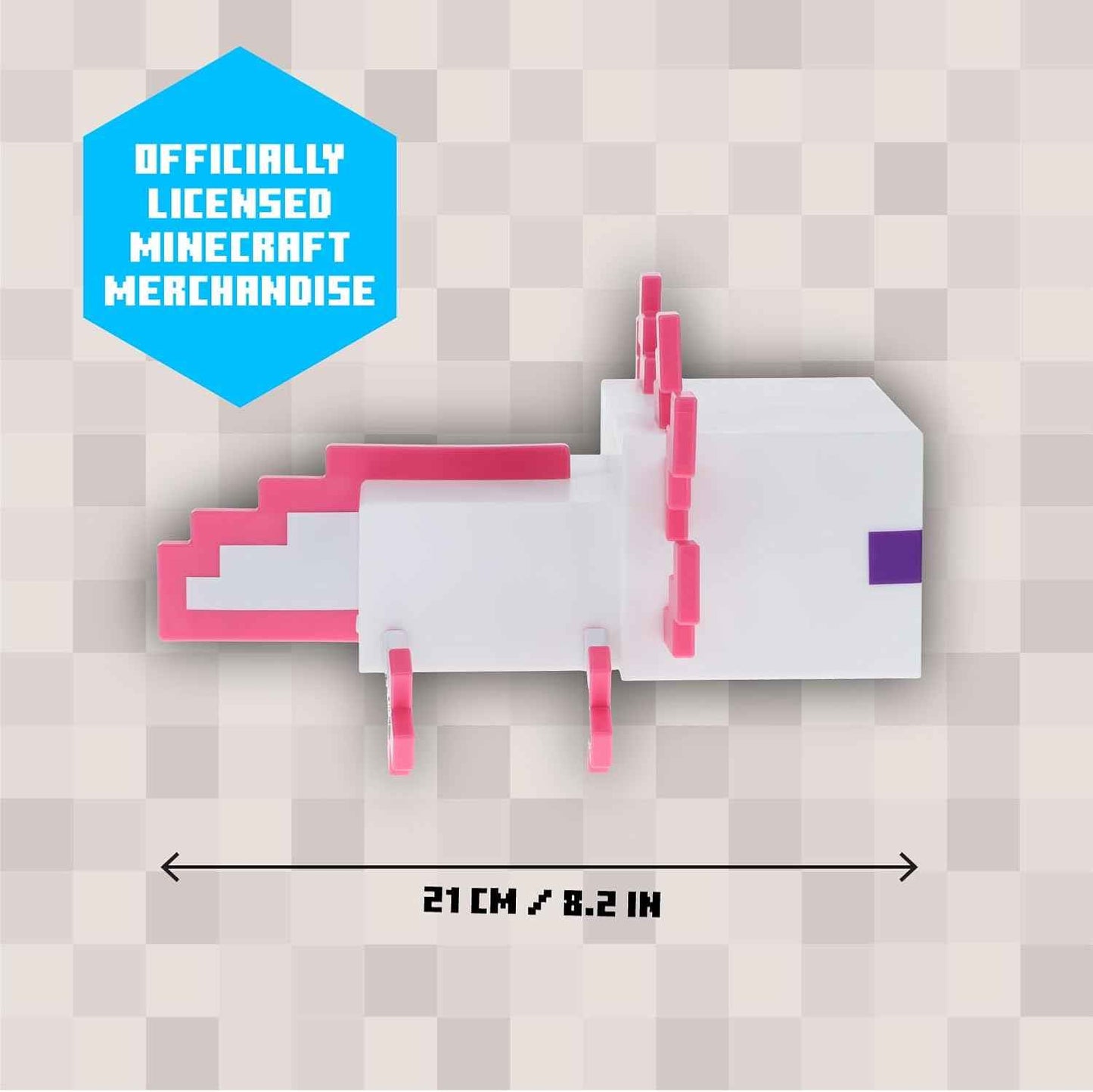 Paladone Minecraft Axolotl Light, Five Color Modes, Minecraft Lamp to Decorate Your Gaming Desk or Night Stand