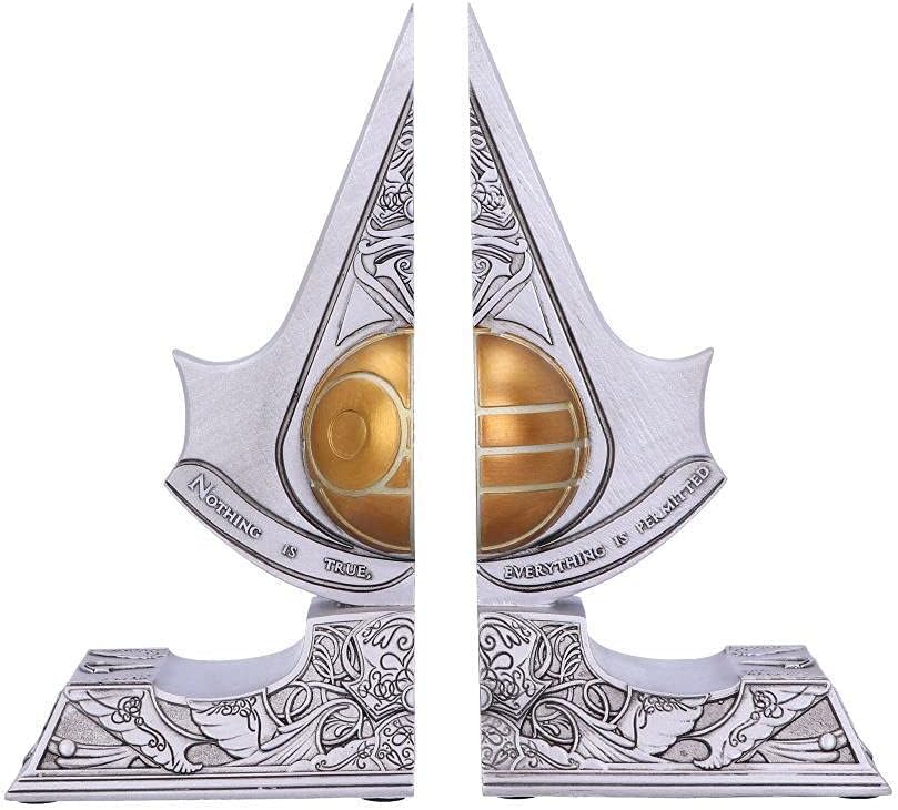 Assassin's Creed Bookends β Official Licensed Resin Apple of Eden Decor, Silver 18.5cm