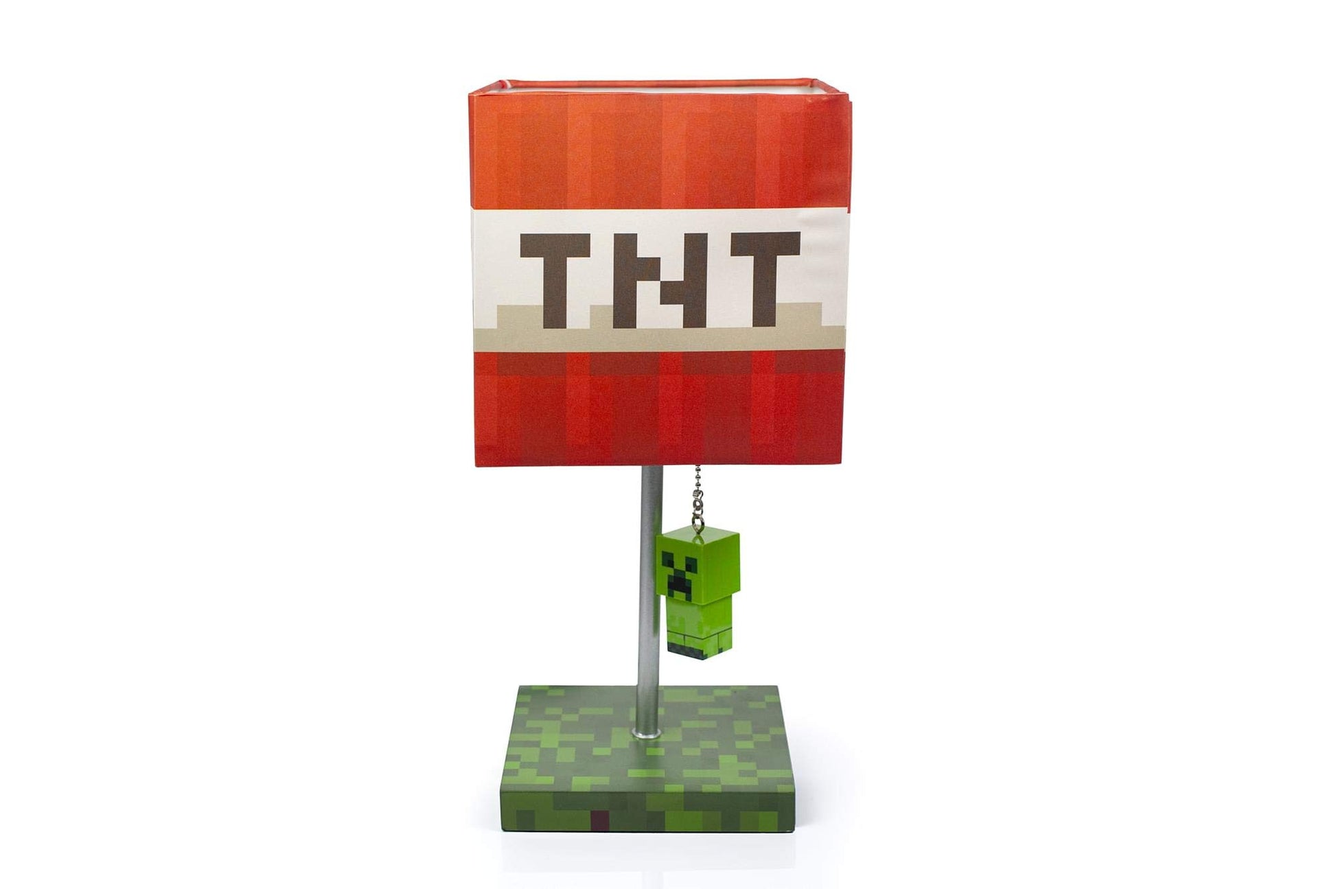 Minecraft TNT Desk Lamp โ 14-Inch LED Block with 3D Creeper Puller Light Home Decor