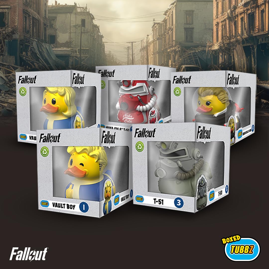 TUBBZ Boxed Edition Nuka Cola T-51 Collectable Vinyl Rubber Duck Figure - Official Fallout Merchandise - Thriller TV & Video Games