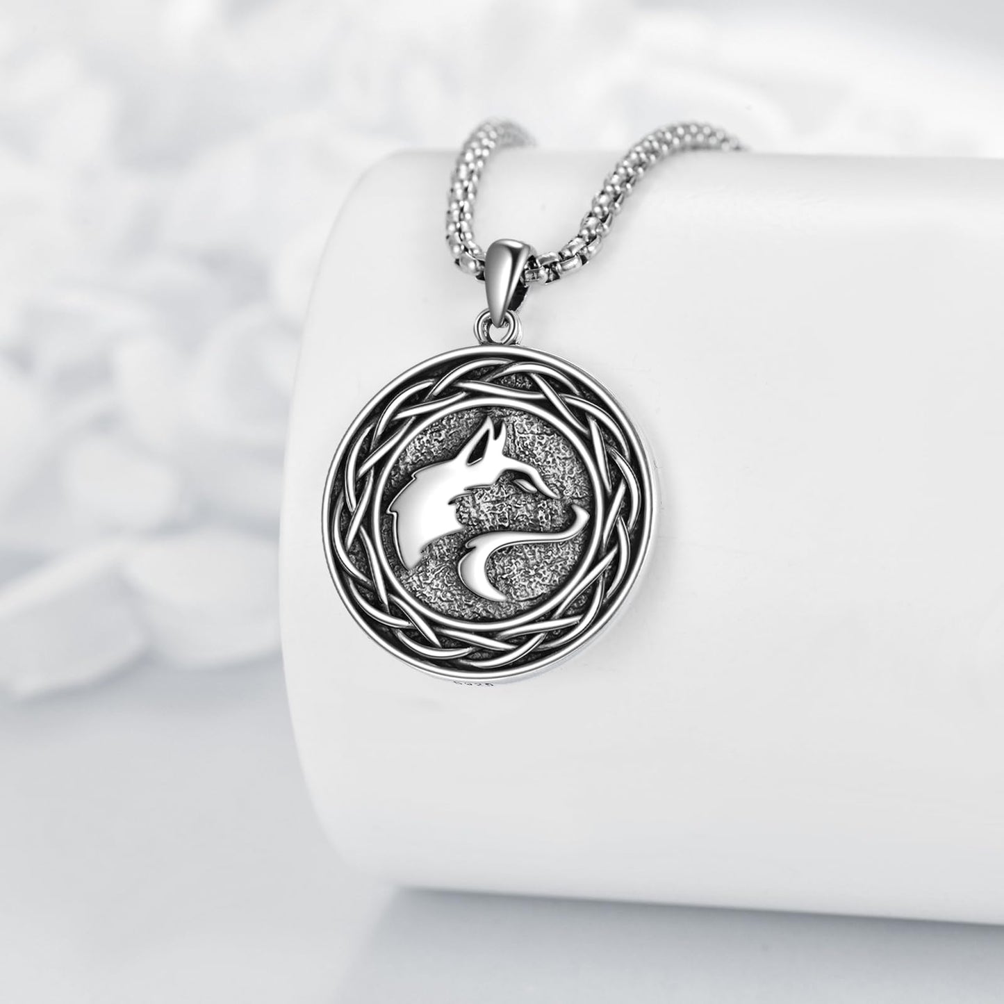 Viking Necklace for Men Sterling Silver Arrowhead/Therian/Raven/Thors Hammer Pendant Necklaces Jewelry Gifts for Men Women