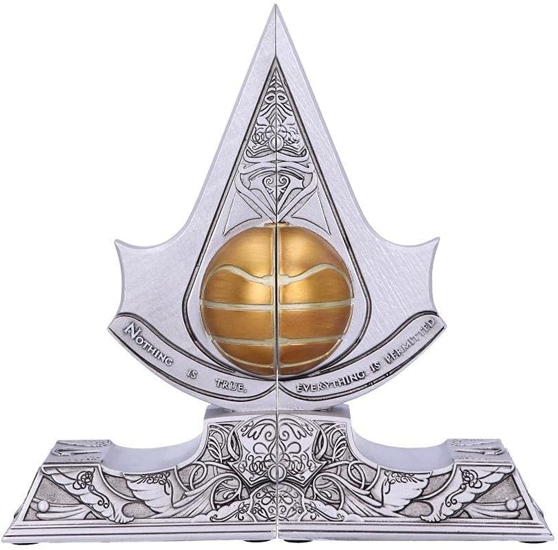 Assassin's Creed Bookends β Official Licensed Resin Apple of Eden Decor, Silver 18.5cm