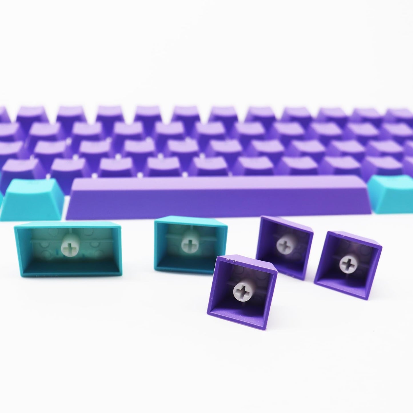 GTSP 61 Keycaps 60 Percent, Ducky One 2 Mini Keycaps for Mechanical Keyboard OEM Profile RGB PBT Keycap Set with Key Puller for Cherry MX Switches SK 61/Joker (Only keycaps) Blue