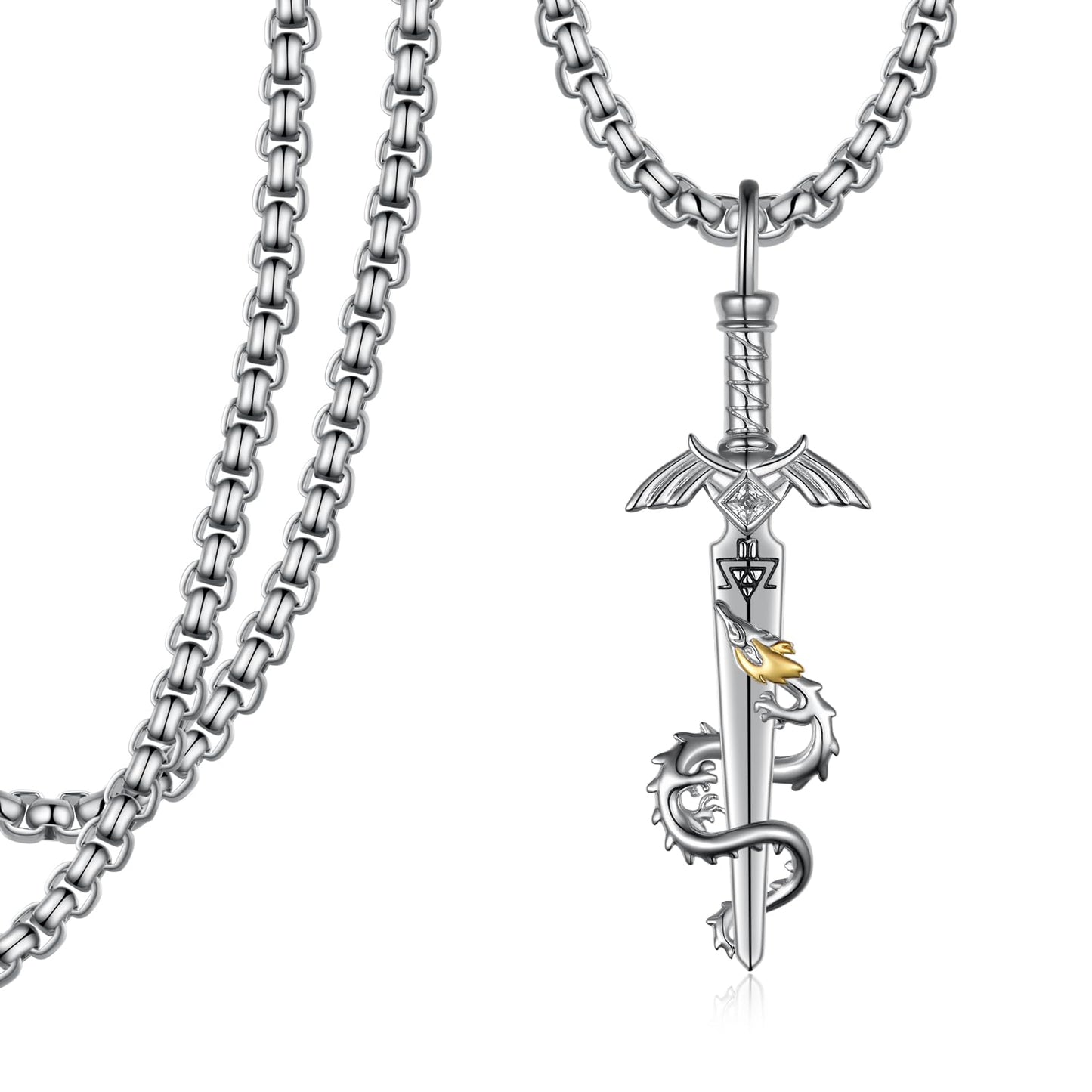 Master Sword Necklace – Sterling Silver Link Sword Pendant | Hyrule Warriors Jewelry A2-Sword Jewelry
