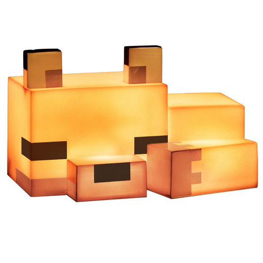 Minecraft Fox Night Light – Paladone Baby Fox Lamp with Soft Orange Glow Home Decor