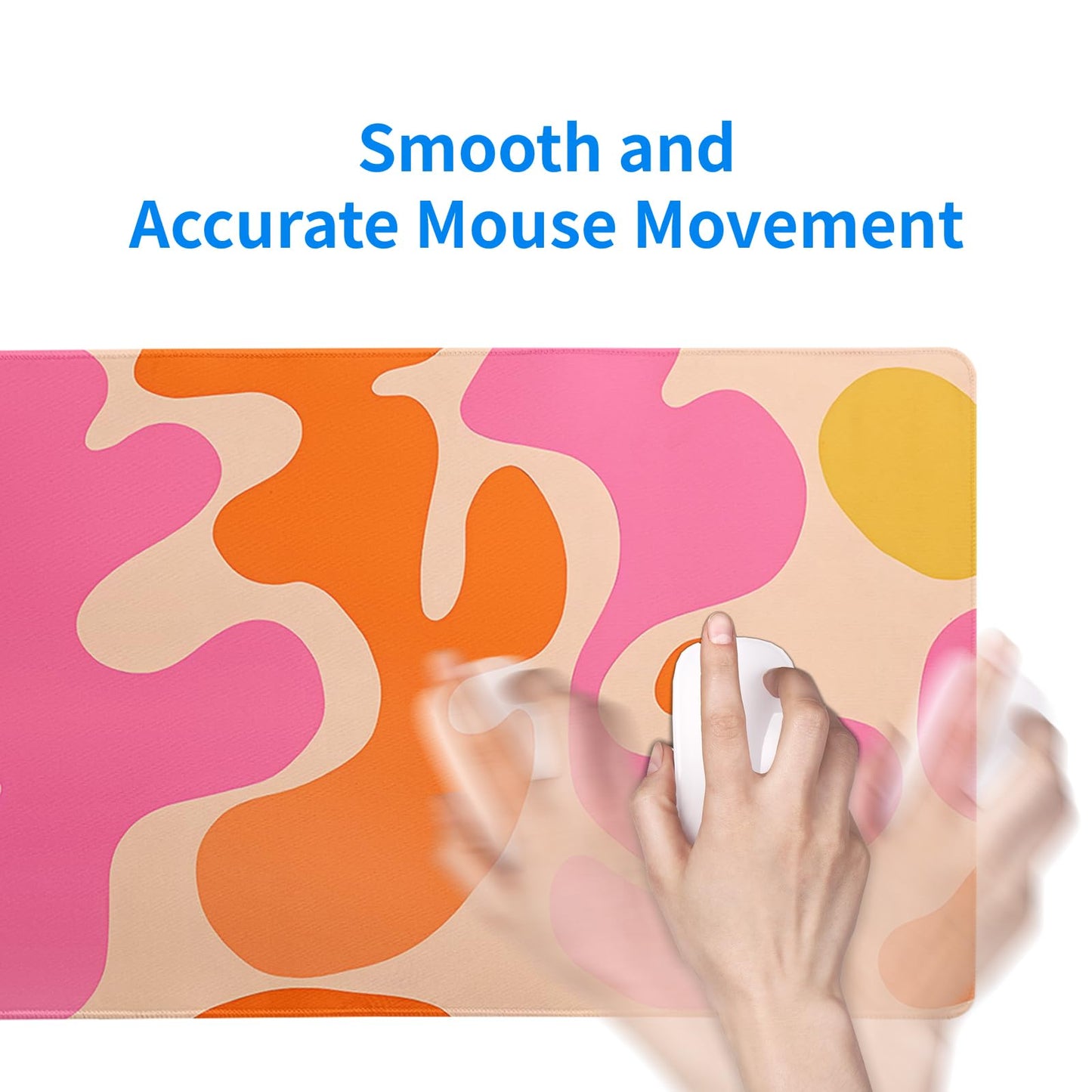 Mountain Gaming Mouse Pad 27.6x11.8 Inch Forest Large Mousepad Extended Grey Mousepad Gaming Non-Slip Rubber Base Stitched Edges Keyboard Mouse Mat Desk Pad for Office Home and Game