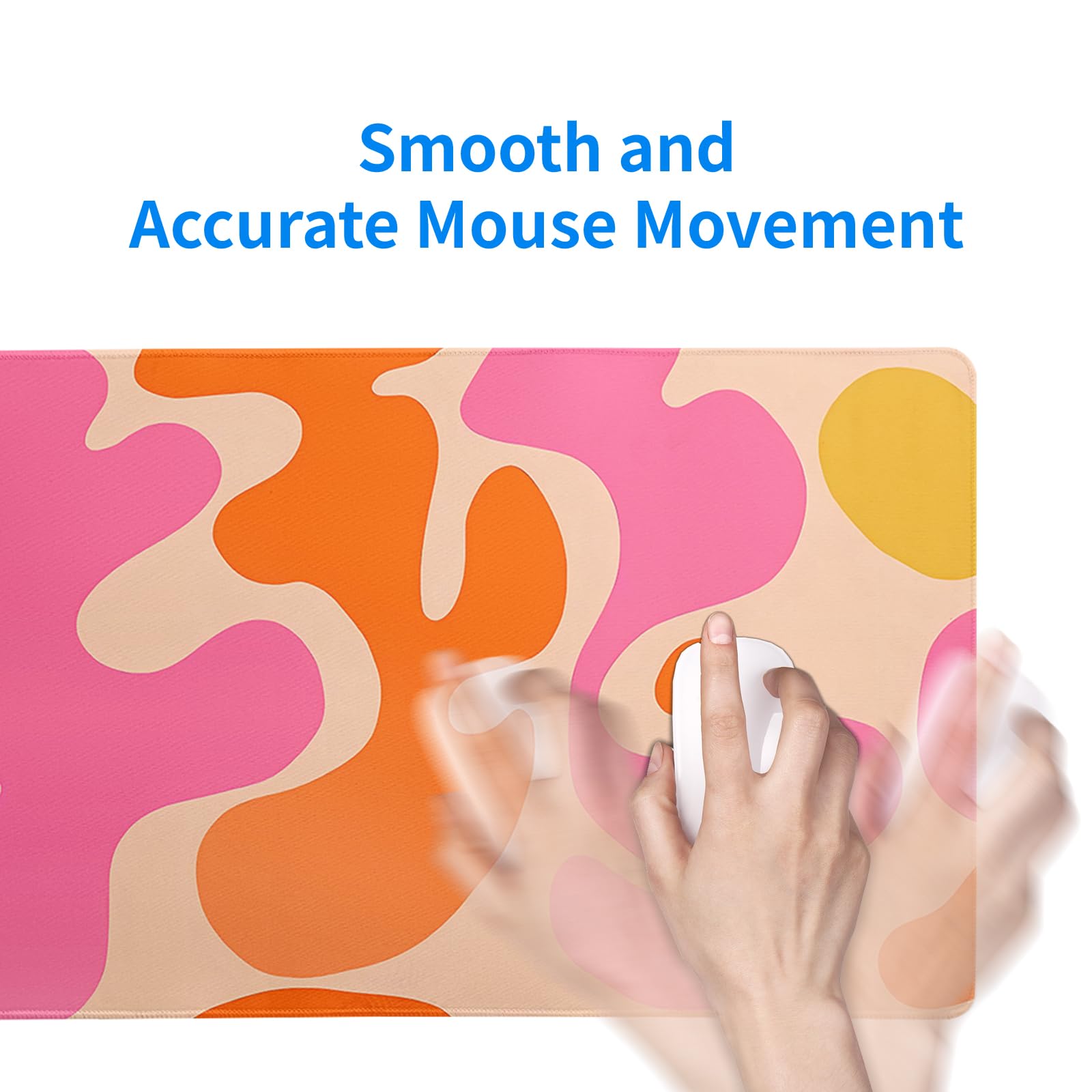 Mountain Gaming Mouse Pad 27.6x11.8 Inch Forest Large Mousepad Extended Grey Mousepad Gaming Non-Slip Rubber Base Stitched Edges Keyboard Mouse Mat Desk Pad for Office Home and Game