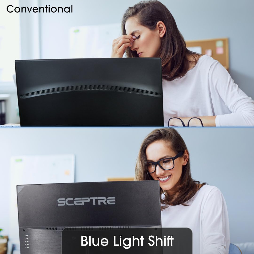 Sceptre Curved 24 - inch Gaming Monitor 1080p R1500 98% sRGB HDMI x2 VGA Build - in Speakers, VESA Wall Mount Machine Black (C248W - 1920RN Series) - Gapo Goods -