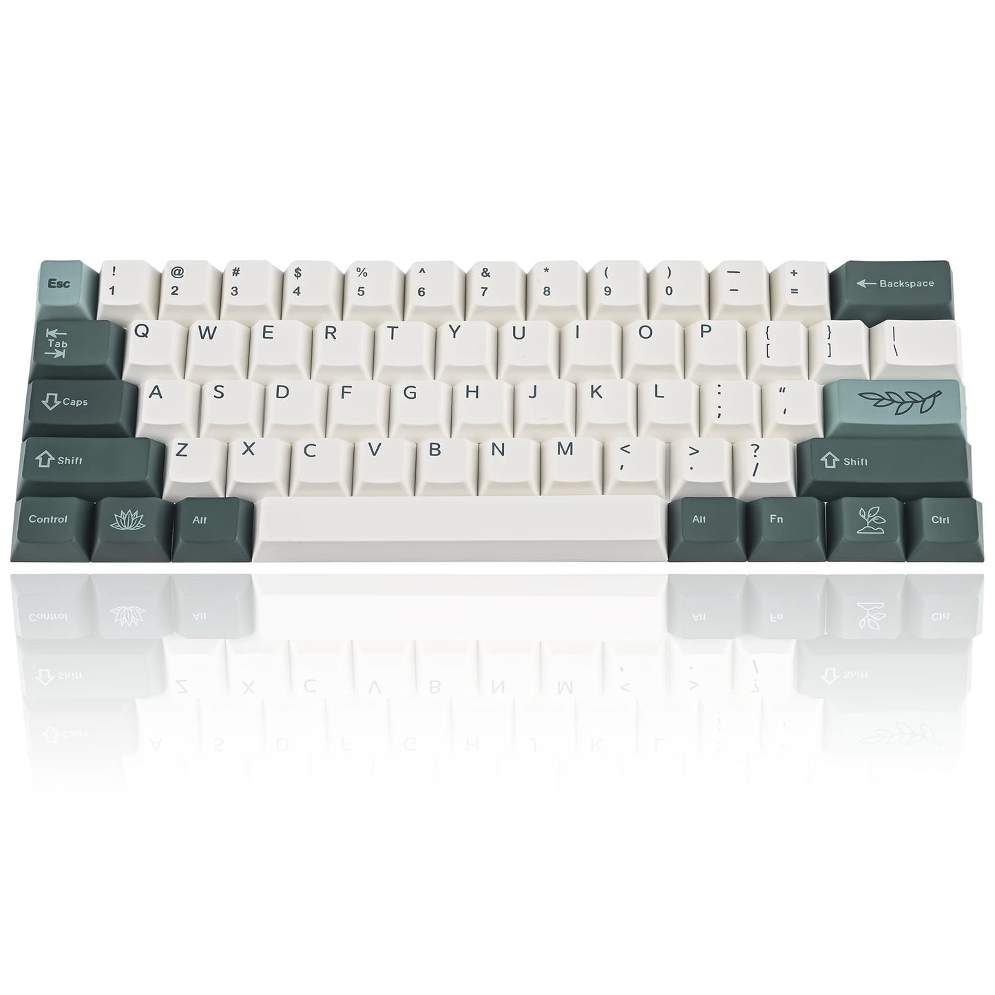 GTSP 61 Keycaps 60 Percent, Ducky One 2 Mini Keycaps for Mechanical Keyboard OEM Profile RGB PBT Keycap Set with Key Puller for Cherry MX Switches SK 61/Joker (Only keycaps) Blue