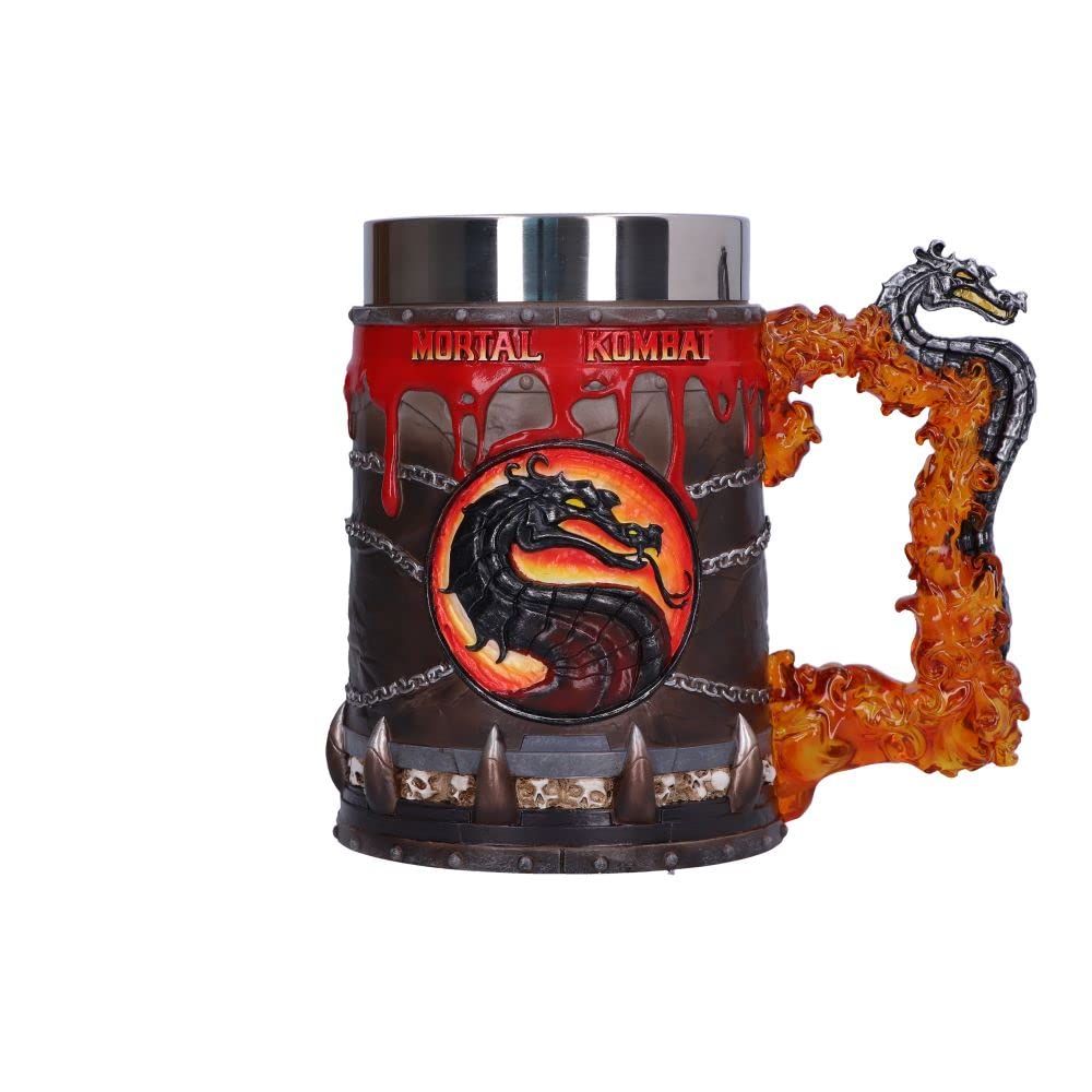 Nemesis Now Video Game Merch Tankard, Hand-Painted Resin Beer Mug, Stainless Steel Removable Insert, Gamer Gifts, 15.5cm - Assassin's Creed The Creed Mortal Kombat