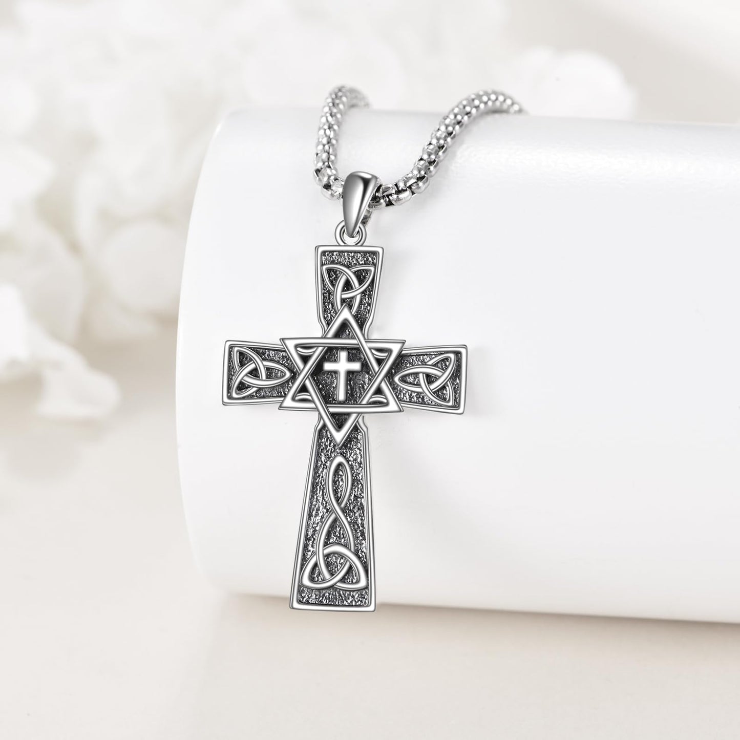 Viking Necklace for Men Sterling Silver Arrowhead/Therian/Raven/Thors Hammer Pendant Necklaces Jewelry Gifts for Men Women