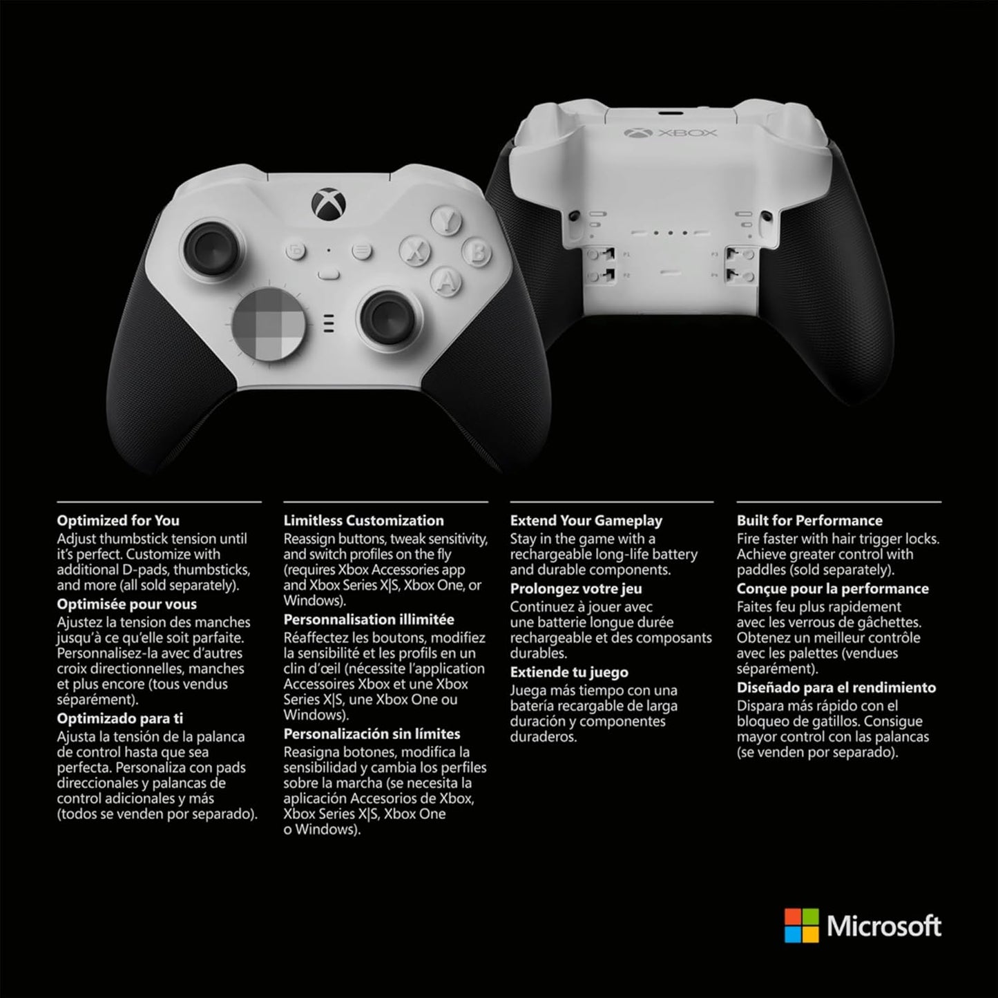Xbox Elite Series 2 Core Wireless Gaming Controller – Black – Xbox Series X|S, Xbox One, Windows PC, Android, and iOS