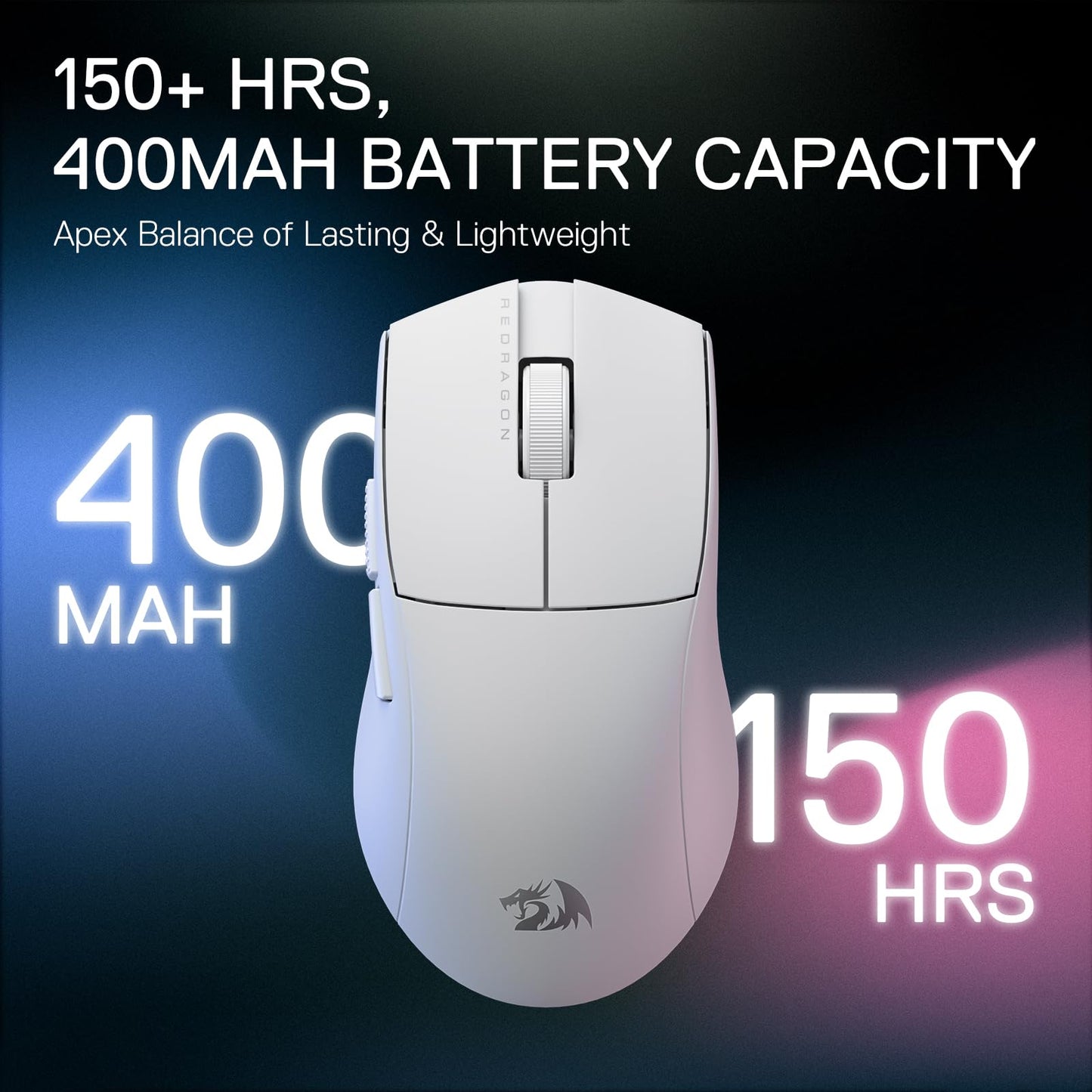 Redragon M916AK PRO 3-Mode Anime Gaming Mouse, 42G Ultra-Light 26K DPI Gaming Mouse w/Ergonomic Natural Grip Build, Full Programmable Buttons, Software Supports DIY Keybinds & DPI