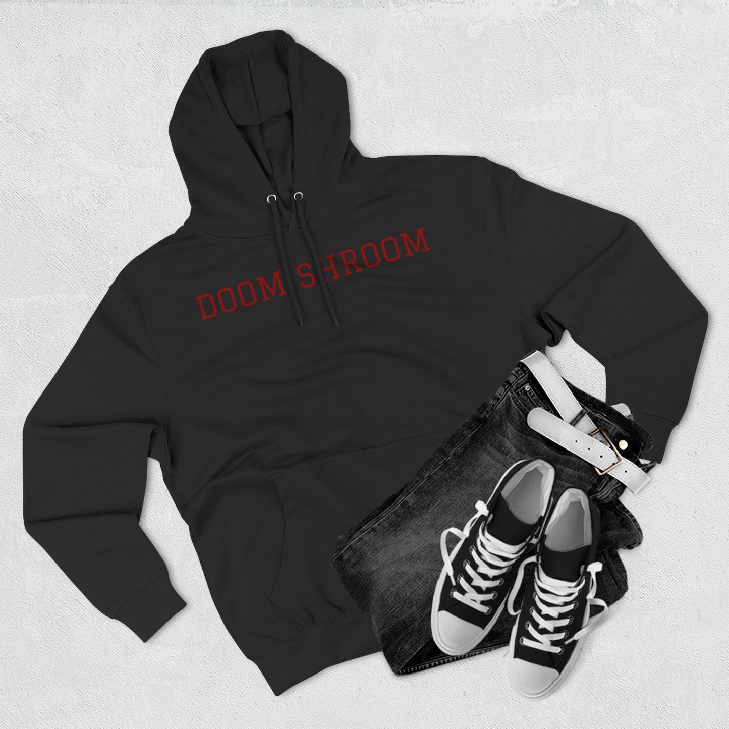 Doom Shroom Fleece Hoodie | Cozy Graphic Sweatshirt for Gamers, Unique Gift for Birthdays, Halloween, and Casual Wear Hoodie