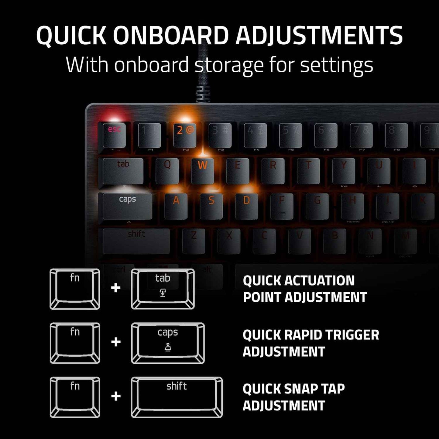 Razer Huntsman V3 Pro Mini 60% Esports Gaming Keyboard: Analog Optical Switches - Razer Snap Tap - Rapid Trigger - Adjustable Actuation - Dual-Purpose Mod Keys - Doubleshot PBT Keycaps - Black