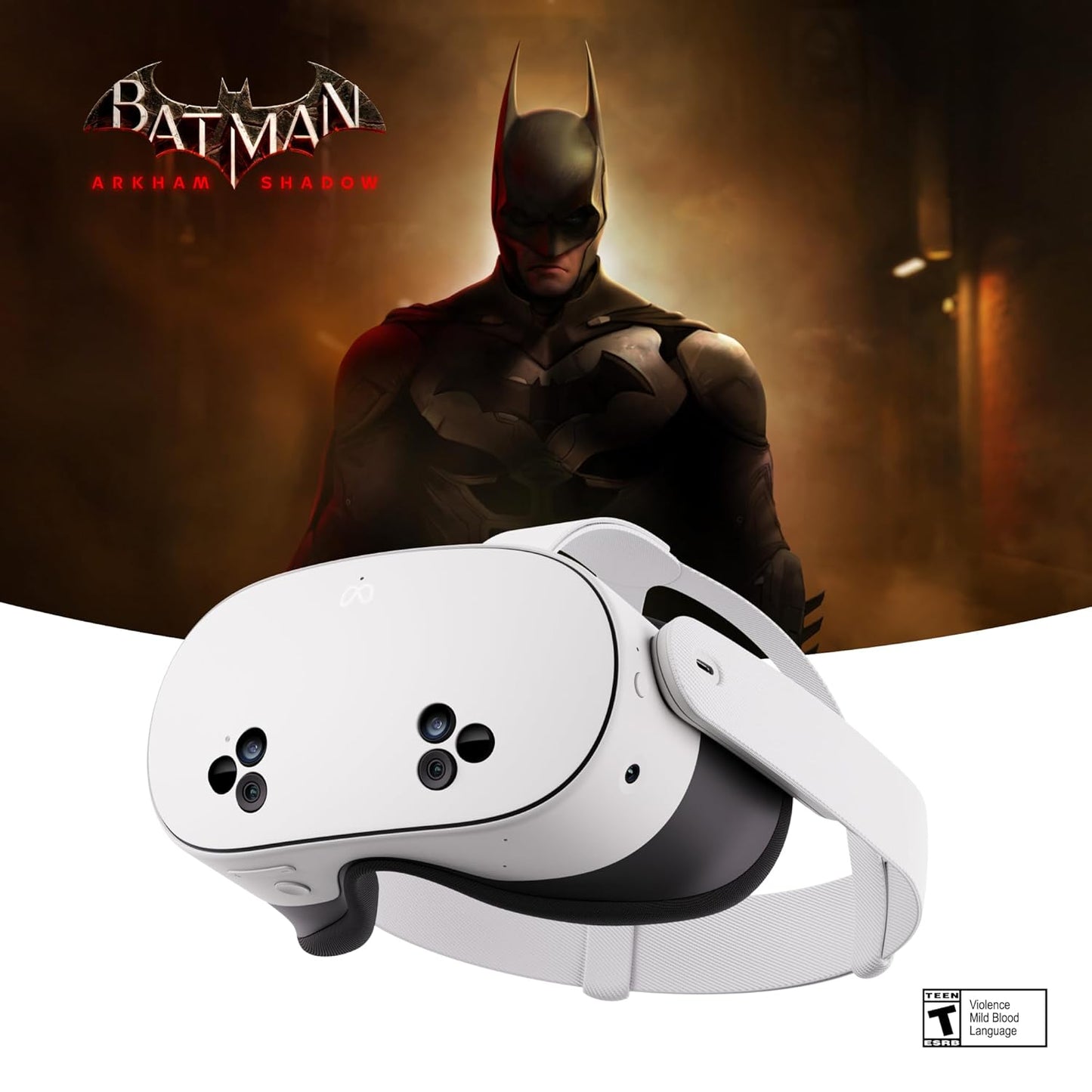 Meta Quest 3S Headset β 128GB VR Storage | Batman Arkham Shadow + 3-Month Trial 256GB Headset + Controllers Games
