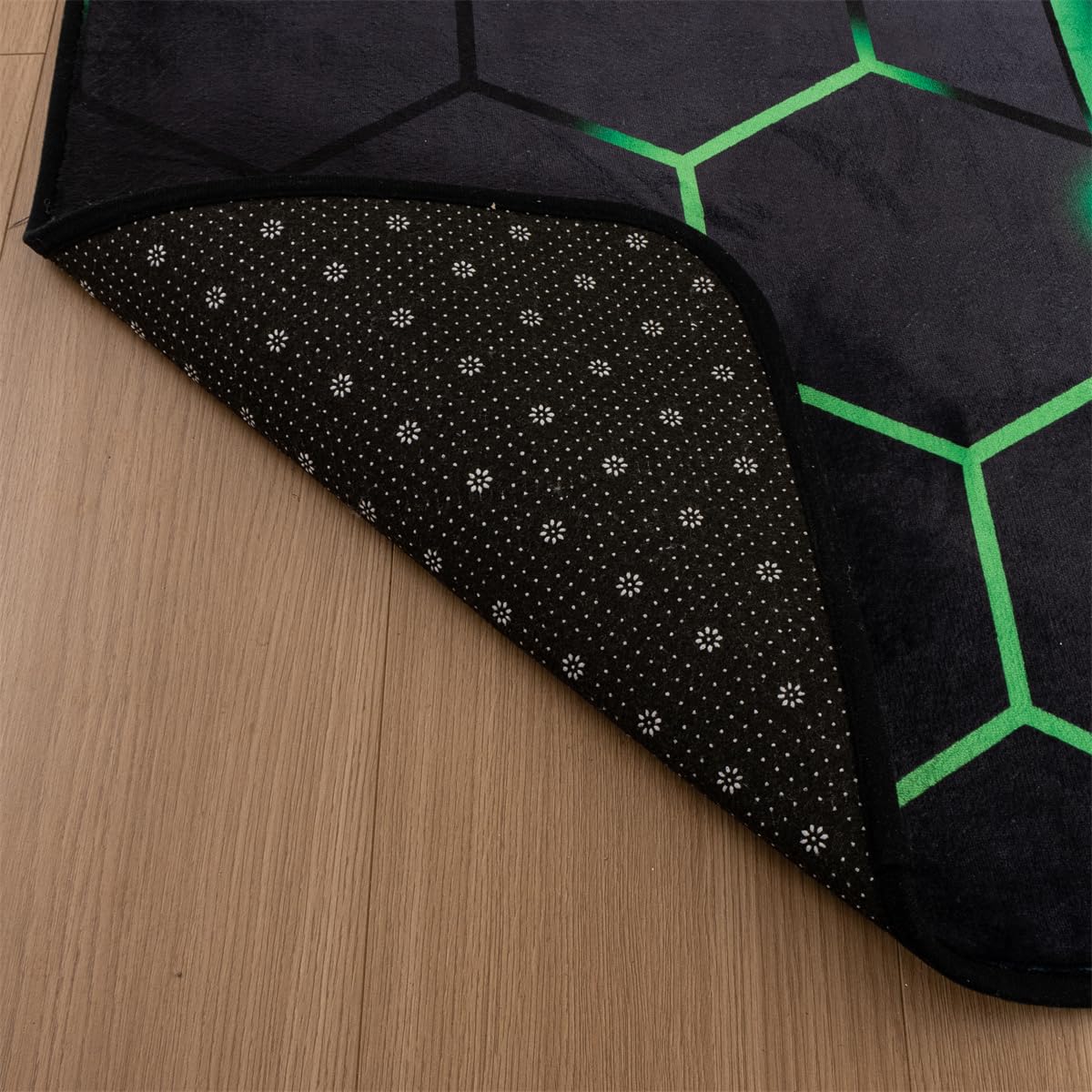 NTBED Game Console Area Rug for Bedroom Sofa Playroom Gaming Geometric Bedside Rugs Gamer Decorative Floor Mat Carpet (3x5 Feet, Blue)