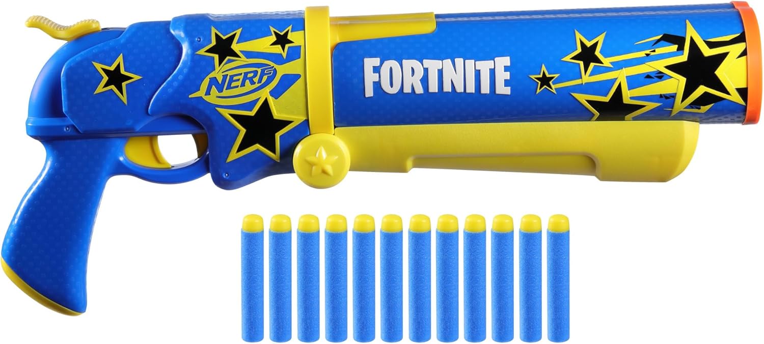 Nerf Fortnite Blaster β Half Tone Hero Wrap | Break Open Barrel, 12 Elite Darts Toy