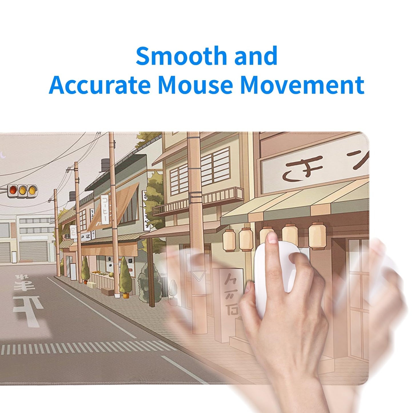 Mountain Gaming Mouse Pad 27.6x11.8 Inch Forest Large Mousepad Extended Grey Mousepad Gaming Non-Slip Rubber Base Stitched Edges Keyboard Mouse Mat Desk Pad for Office Home and Game