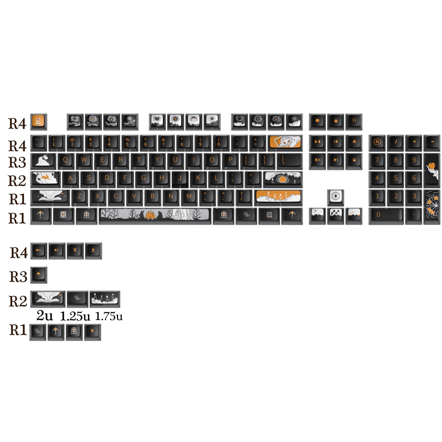 GTSP 61 Keycaps 60 Percent, Ducky One 2 Mini Keycaps for Mechanical Keyboard OEM Profile RGB PBT Keycap Set with Key Puller for Cherry MX Switches SK 61/Joker (Only keycaps) Blue