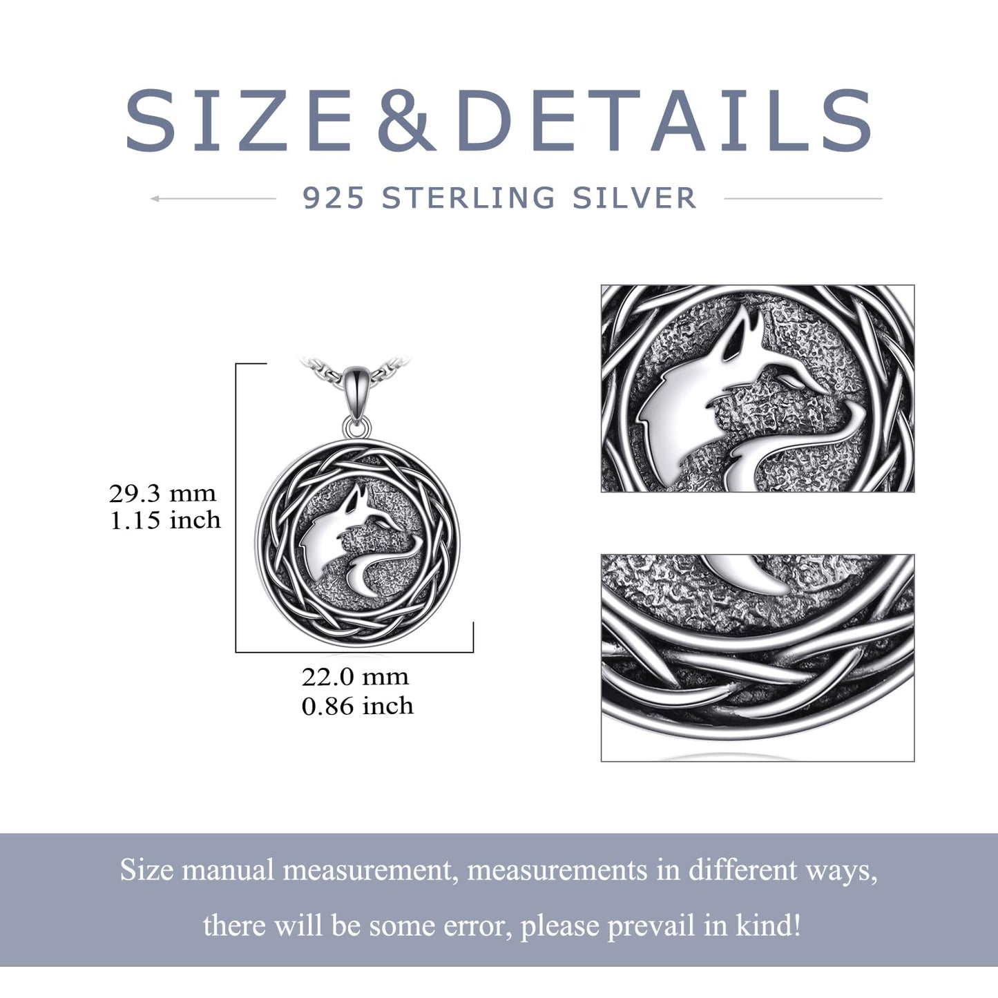 Viking Necklace for Men Sterling Silver Arrowhead/Therian/Raven/Thors Hammer Pendant Necklaces Jewelry Gifts for Men Women