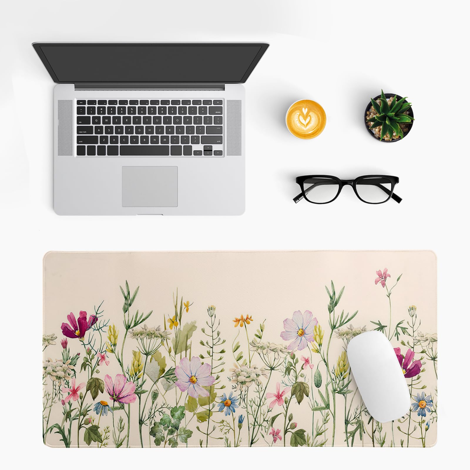 Mountain Gaming Mouse Pad 27.6x11.8 Inch Forest Large Mousepad Extended Grey Mousepad Gaming Non-Slip Rubber Base Stitched Edges Keyboard Mouse Mat Desk Pad for Office Home and Game