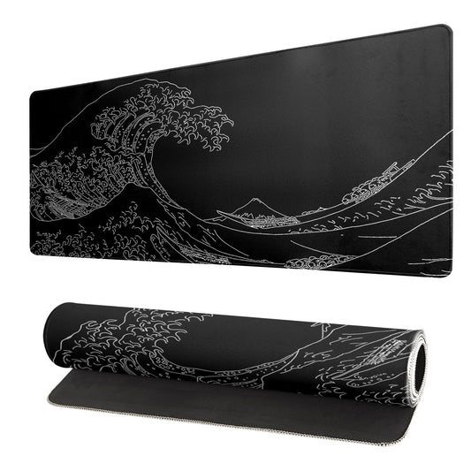 Gaming Mouse Pad – Large Non Slip Mouse Mat with Sea Wave Design, 31.5x11.8 Inch Japanese Sea Wave1 Mousepad