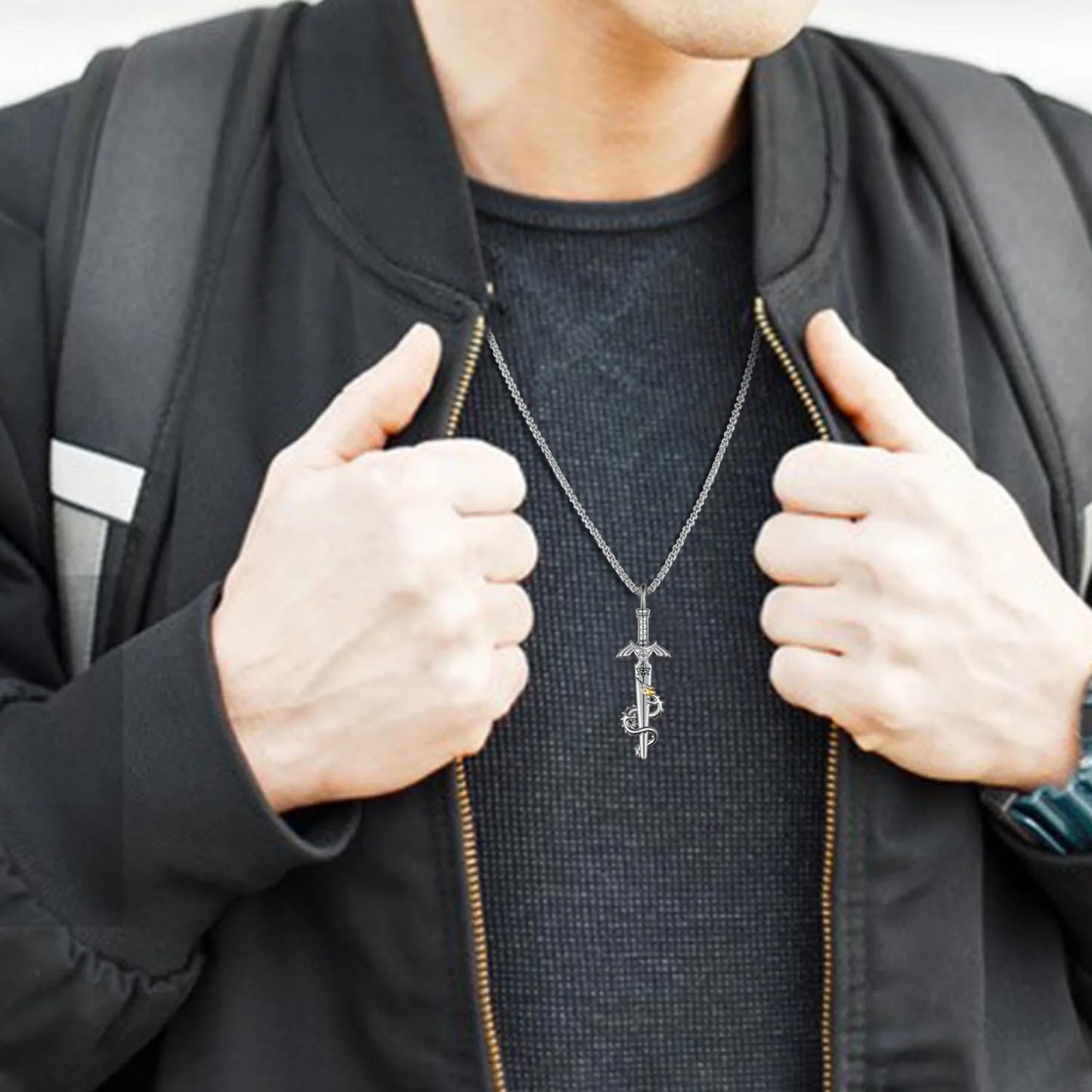 Master Sword Necklace – Sterling Silver Link Sword Pendant | Hyrule Warriors Jewelry Jewelry