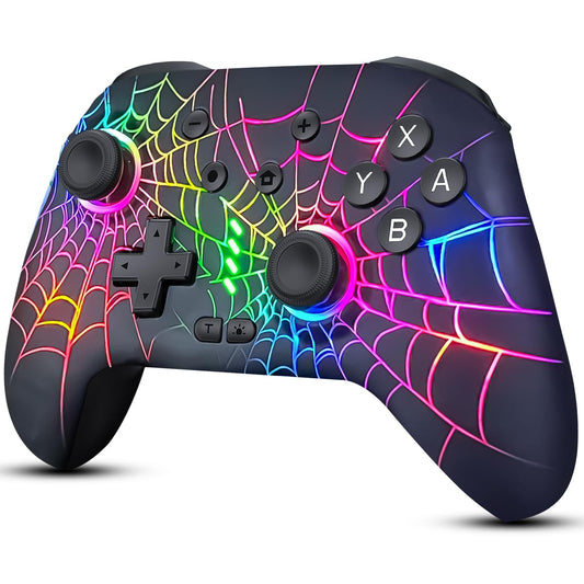 Wireless Switch Controller - Rechargeable Pro Gamepad with RGB Light & Gyro Gaming Accessories