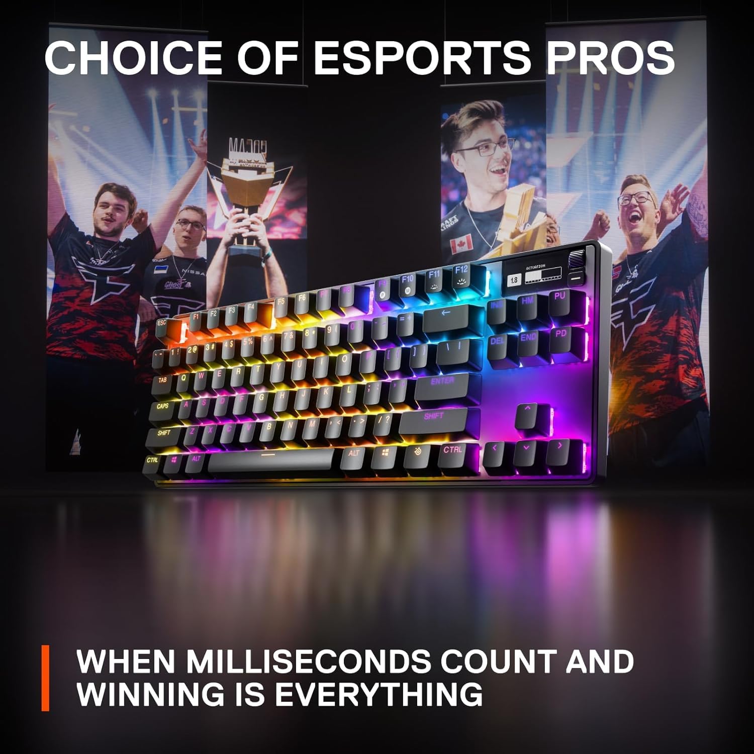 Gaming Keyboard Mechanical RGB With Adjustable Actuation β SteelSeries Apex Pro Wired Gaming Accessories
