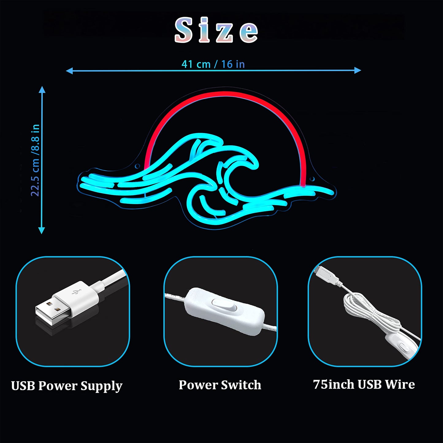 Dleouly Anime Neon Sign, LED Red Cloud Neon Signs for Wall Decor, Dimmable Gaming Neon Sign Wall Signs USB Night Neon Light for Bedroom Game Room Man Cave Party, Gifts for Your Son, Boyfriend(12x7in)