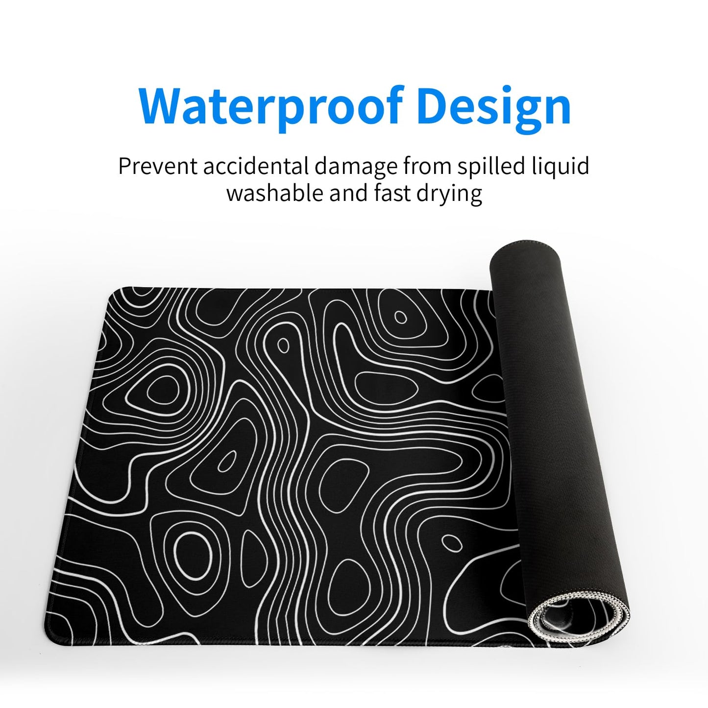 Mountain Gaming Mouse Pad 27.6x11.8 Inch Forest Large Mousepad Extended Grey Mousepad Gaming Non-Slip Rubber Base Stitched Edges Keyboard Mouse Mat Desk Pad for Office Home and Game