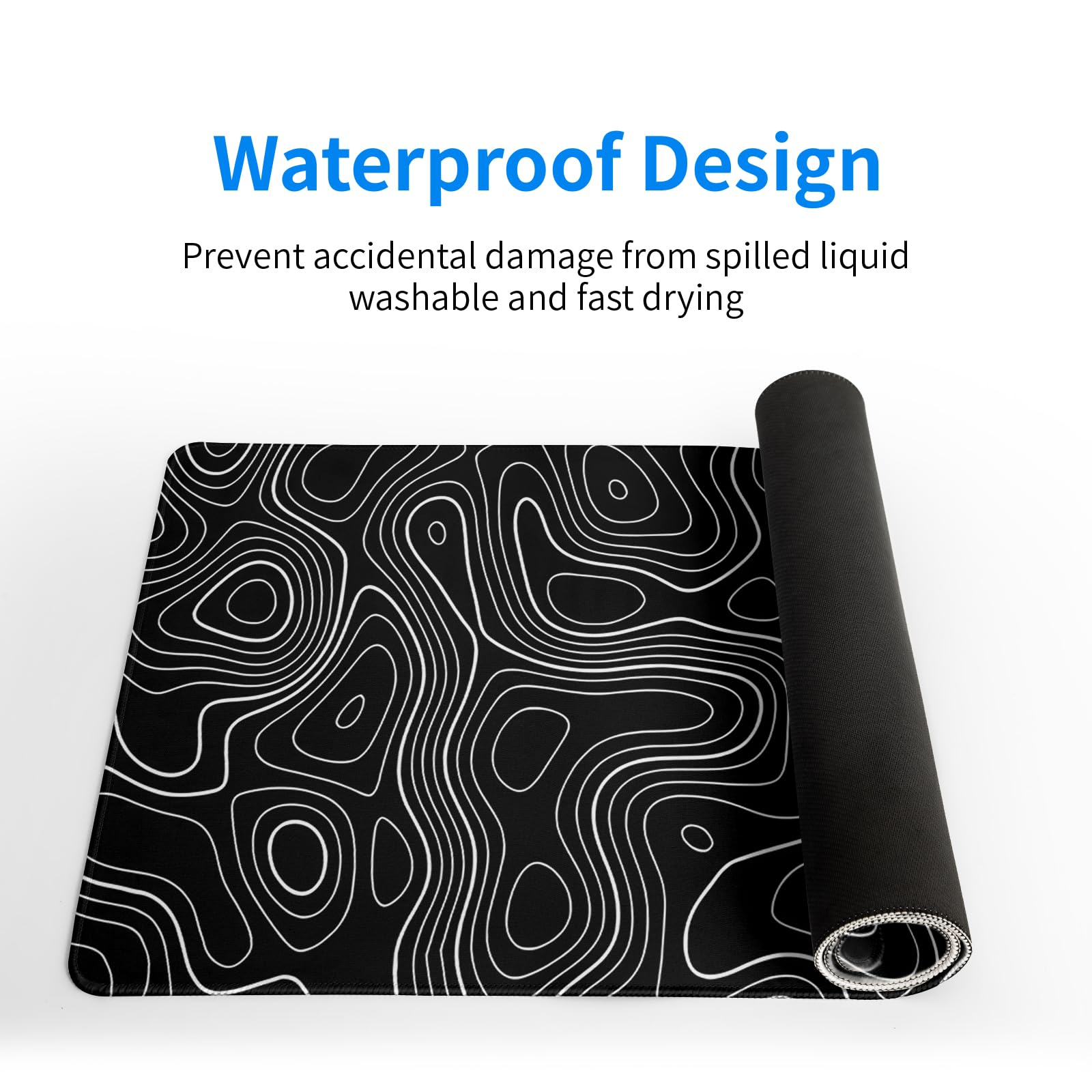 Mountain Gaming Mouse Pad 27.6x11.8 Inch Forest Large Mousepad Extended Grey Mousepad Gaming Non-Slip Rubber Base Stitched Edges Keyboard Mouse Mat Desk Pad for Office Home and Game