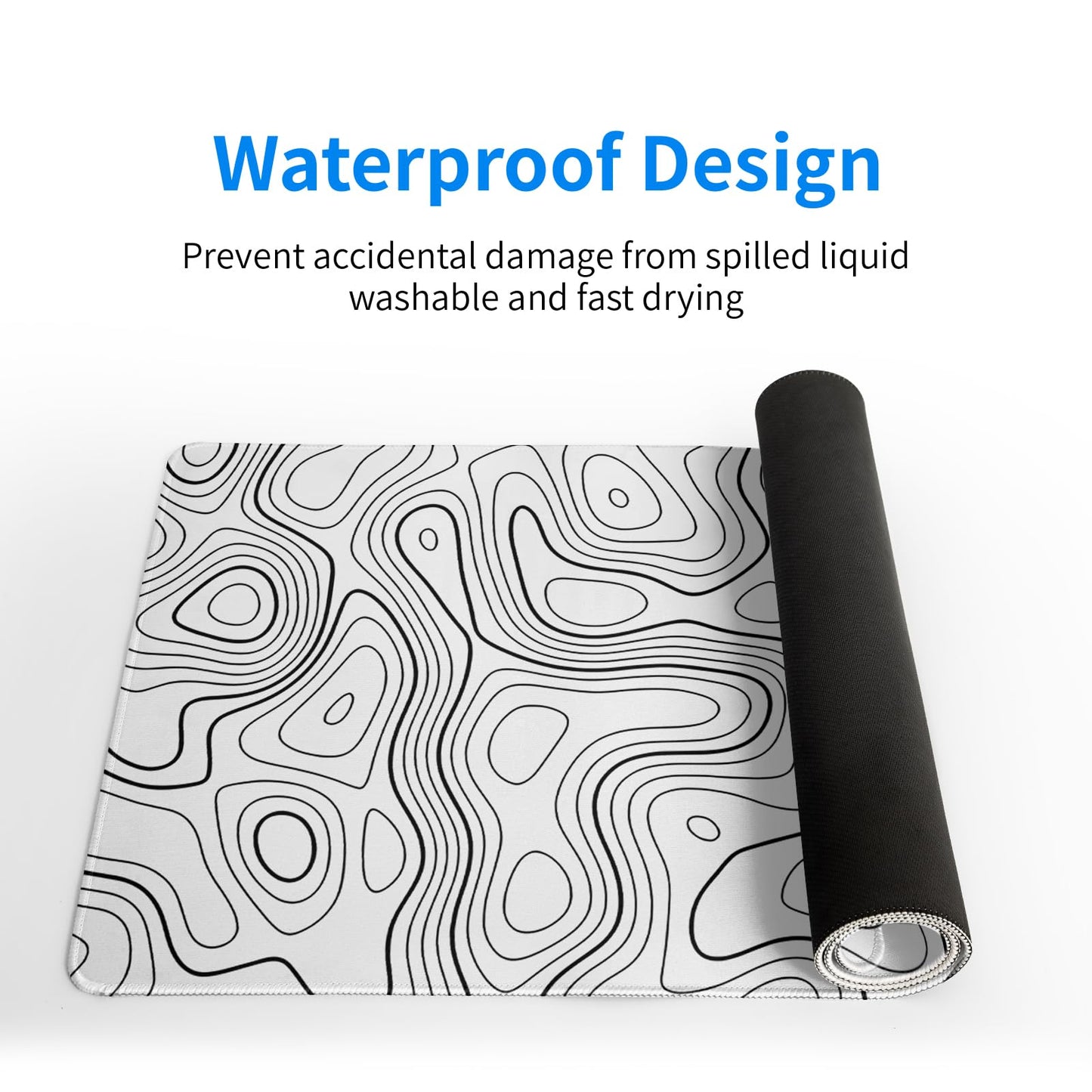 Mountain Gaming Mouse Pad 27.6x11.8 Inch Forest Large Mousepad Extended Grey Mousepad Gaming Non-Slip Rubber Base Stitched Edges Keyboard Mouse Mat Desk Pad for Office Home and Game