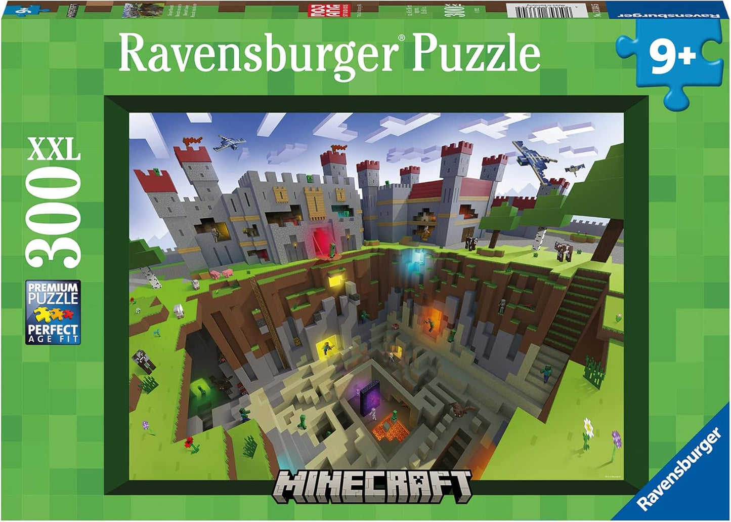 Ravensburger Minecraft: Cutaway Jigsaw Puzzle - 300 Durable XXL Pieces for Kids | Unique Minecraft Exploration | Ideal for Ages 8-10 | Educational and Fun | FSC Certified