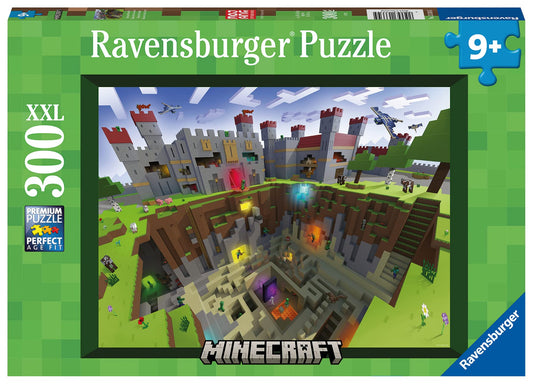 Minecraft Jigsaw Puzzle | Ravensburger 300-Piece Educational Cutaway Puzzle for Kids Ages 8-10 Games