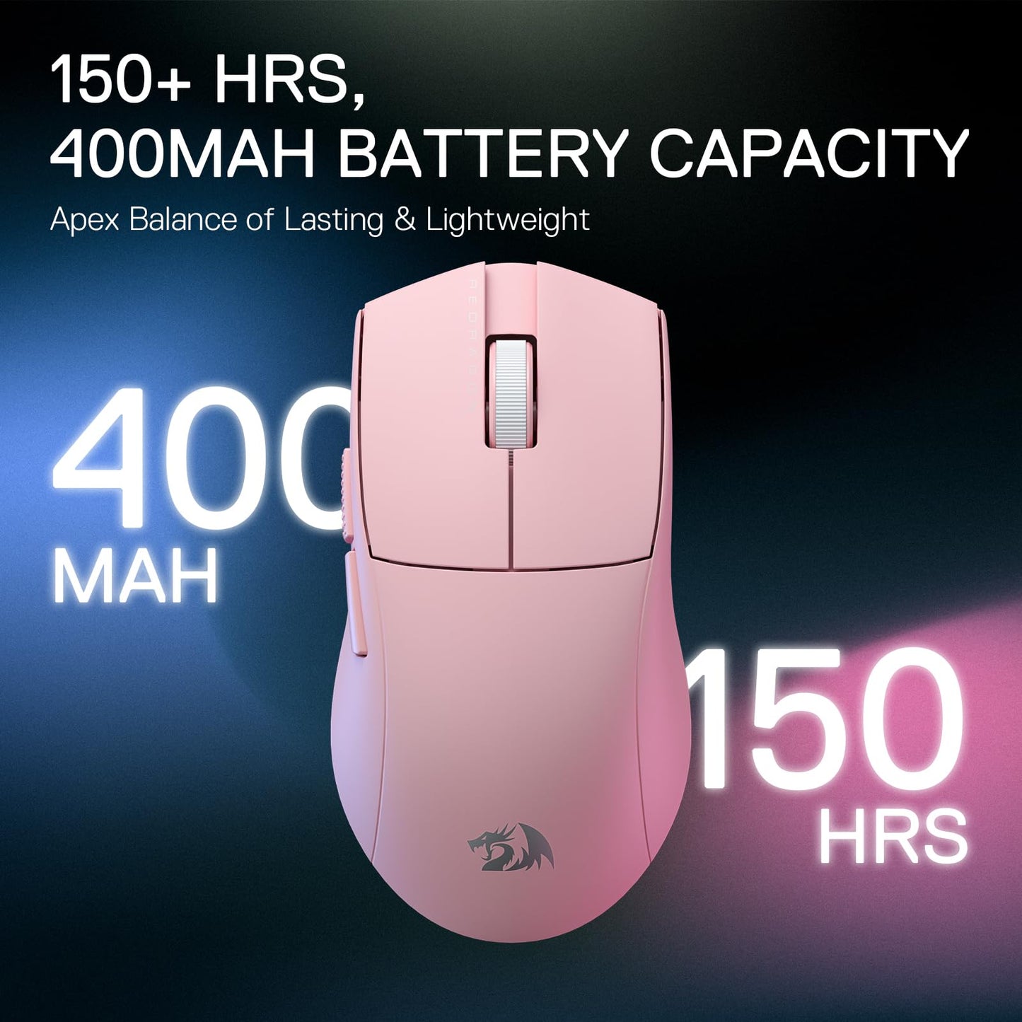 Redragon M916AK PRO 3-Mode Anime Gaming Mouse, 42G Ultra-Light 26K DPI Gaming Mouse w/Ergonomic Natural Grip Build, Full Programmable Buttons, Software Supports DIY Keybinds & DPI