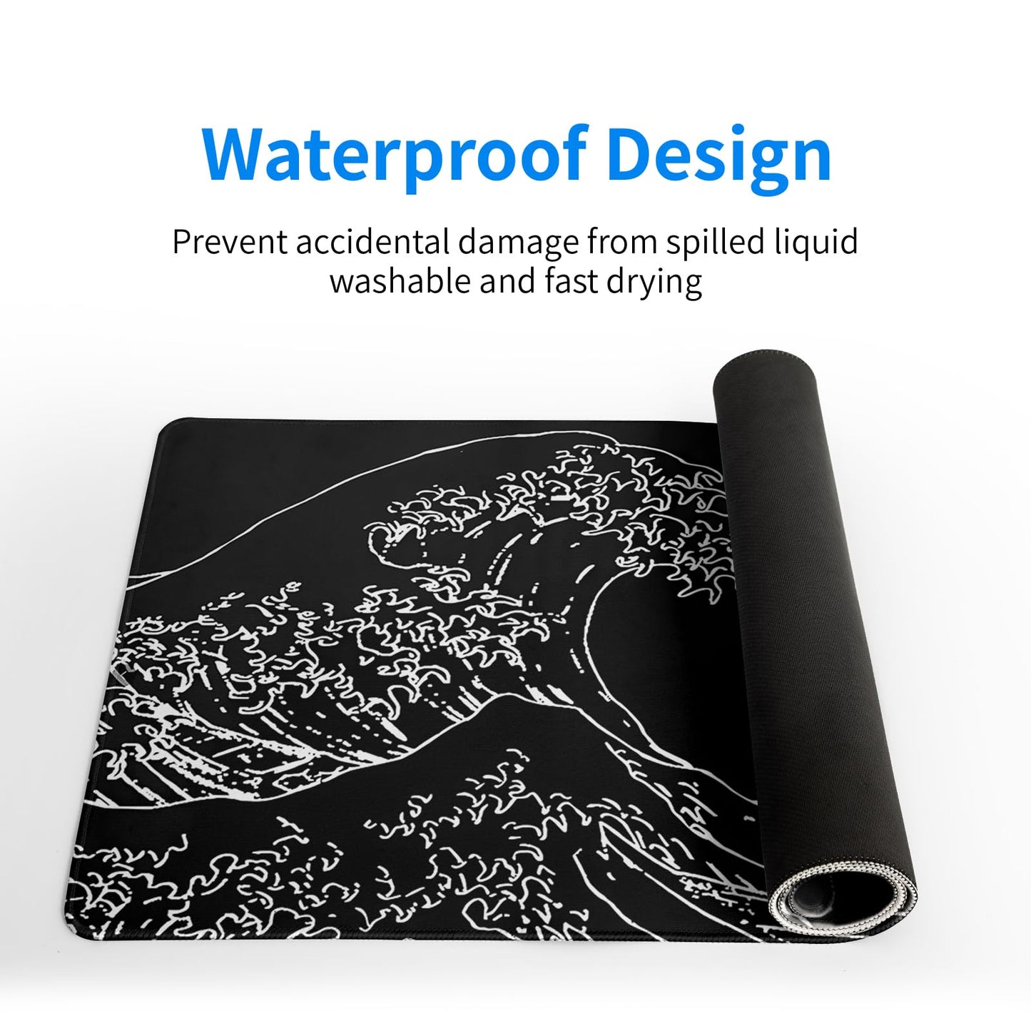 Mountain Gaming Mouse Pad 27.6x11.8 Inch Forest Large Mousepad Extended Grey Mousepad Gaming Non-Slip Rubber Base Stitched Edges Keyboard Mouse Mat Desk Pad for Office Home and Game