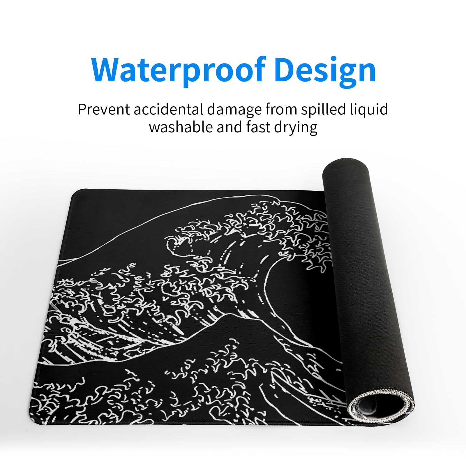 Mountain Gaming Mouse Pad 27.6x11.8 Inch Forest Large Mousepad Extended Grey Mousepad Gaming Non-Slip Rubber Base Stitched Edges Keyboard Mouse Mat Desk Pad for Office Home and Game