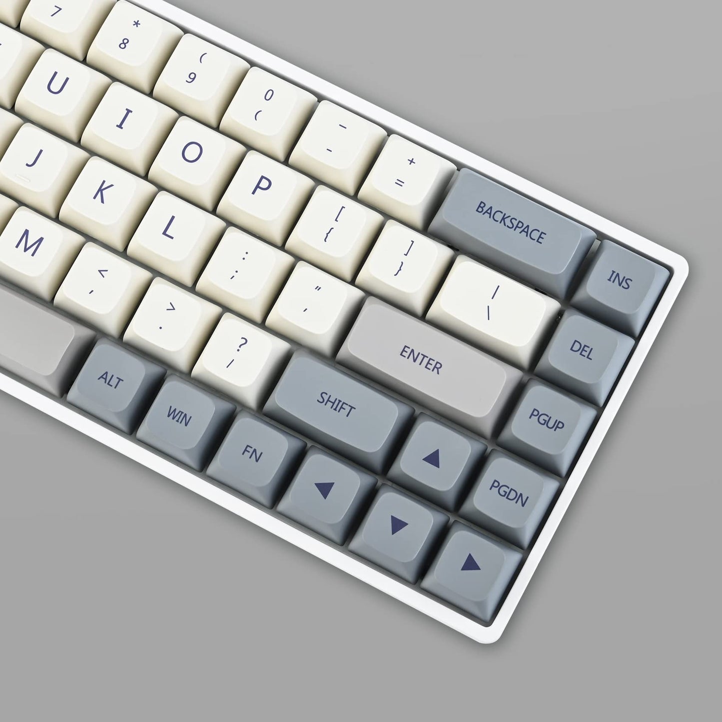 GTSP 61 Keycaps 60 Percent, Ducky One 2 Mini Keycaps for Mechanical Keyboard OEM Profile RGB PBT Keycap Set with Key Puller for Cherry MX Switches SK 61/Joker (Only keycaps) Blue