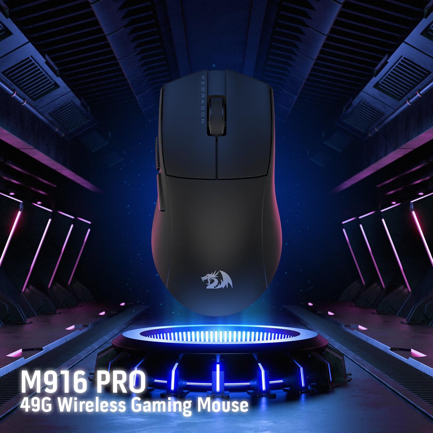 Redragon M916AK PRO 3-Mode Anime Gaming Mouse, 42G Ultra-Light 26K DPI Gaming Mouse w/Ergonomic Natural Grip Build, Full Programmable Buttons, Software Supports DIY Keybinds & DPI
