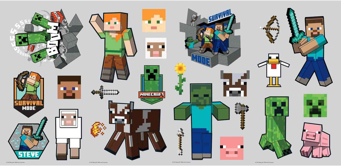 RoomMates RMK5366SCS Minecraft Characters Peel and Stick Wall Decals
