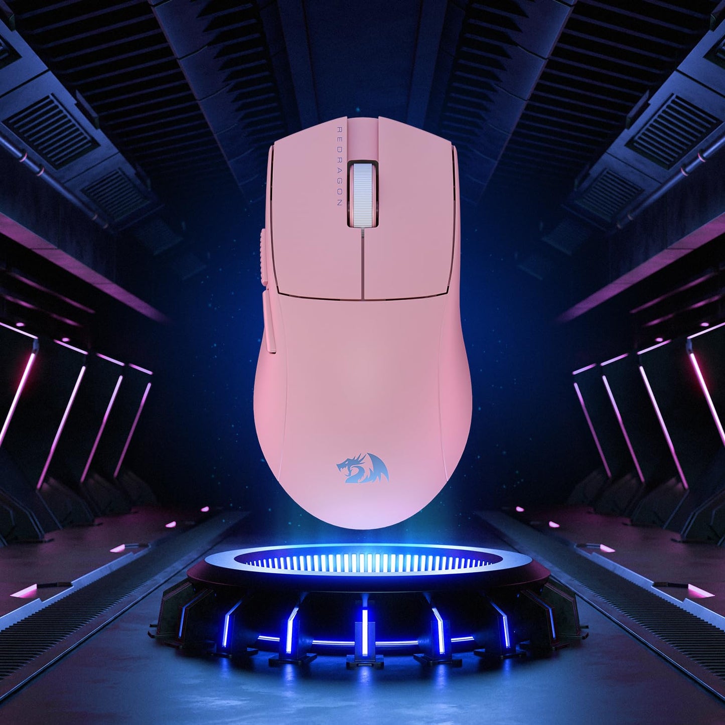 Redragon M916AK PRO 3-Mode Anime Gaming Mouse, 42G Ultra-Light 26K DPI Gaming Mouse w/Ergonomic Natural Grip Build, Full Programmable Buttons, Software Supports DIY Keybinds & DPI
