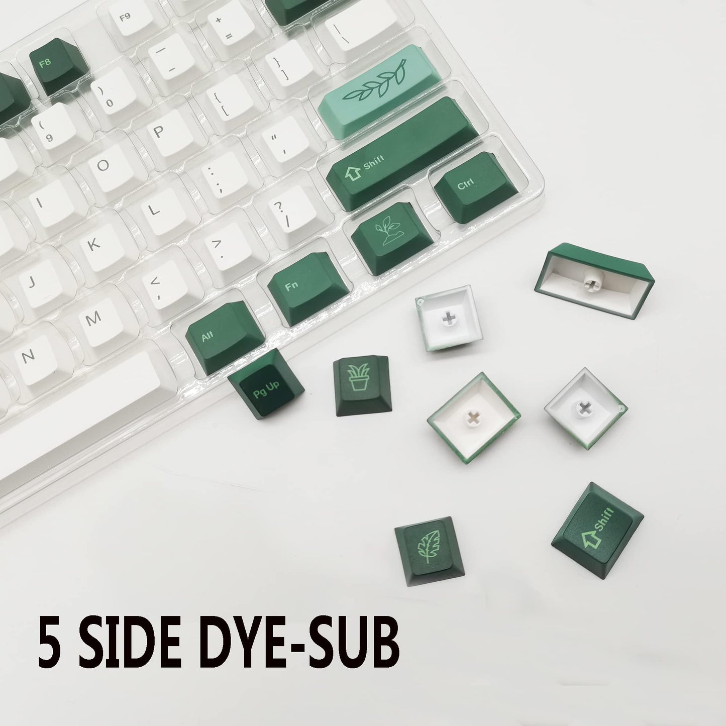 GTSP 61 Keycaps 60 Percent, Ducky One 2 Mini Keycaps for Mechanical Keyboard OEM Profile RGB PBT Keycap Set with Key Puller for Cherry MX Switches SK 61/Joker (Only keycaps) Blue