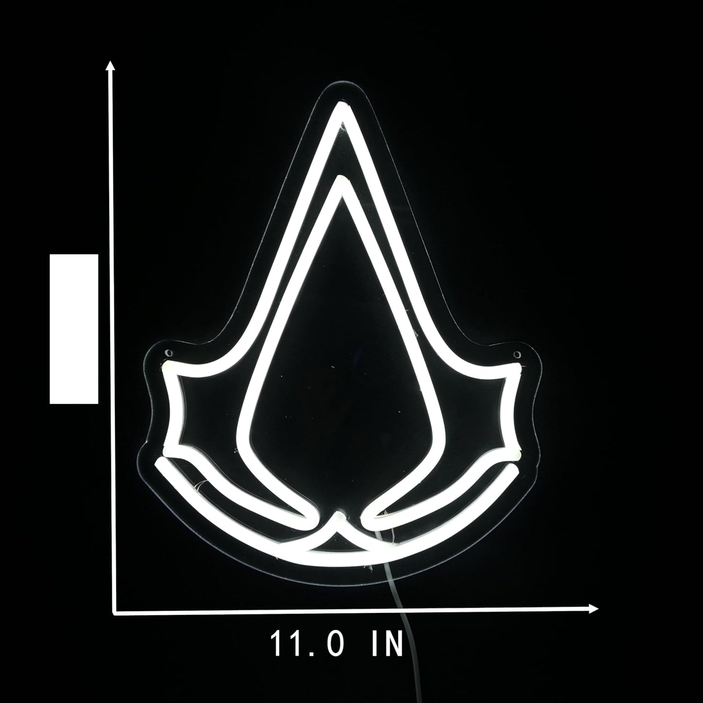 Assassin Neon Sign - LED Gaming Wall Decor | USB Powered Gamer Gift 11x13.8IN