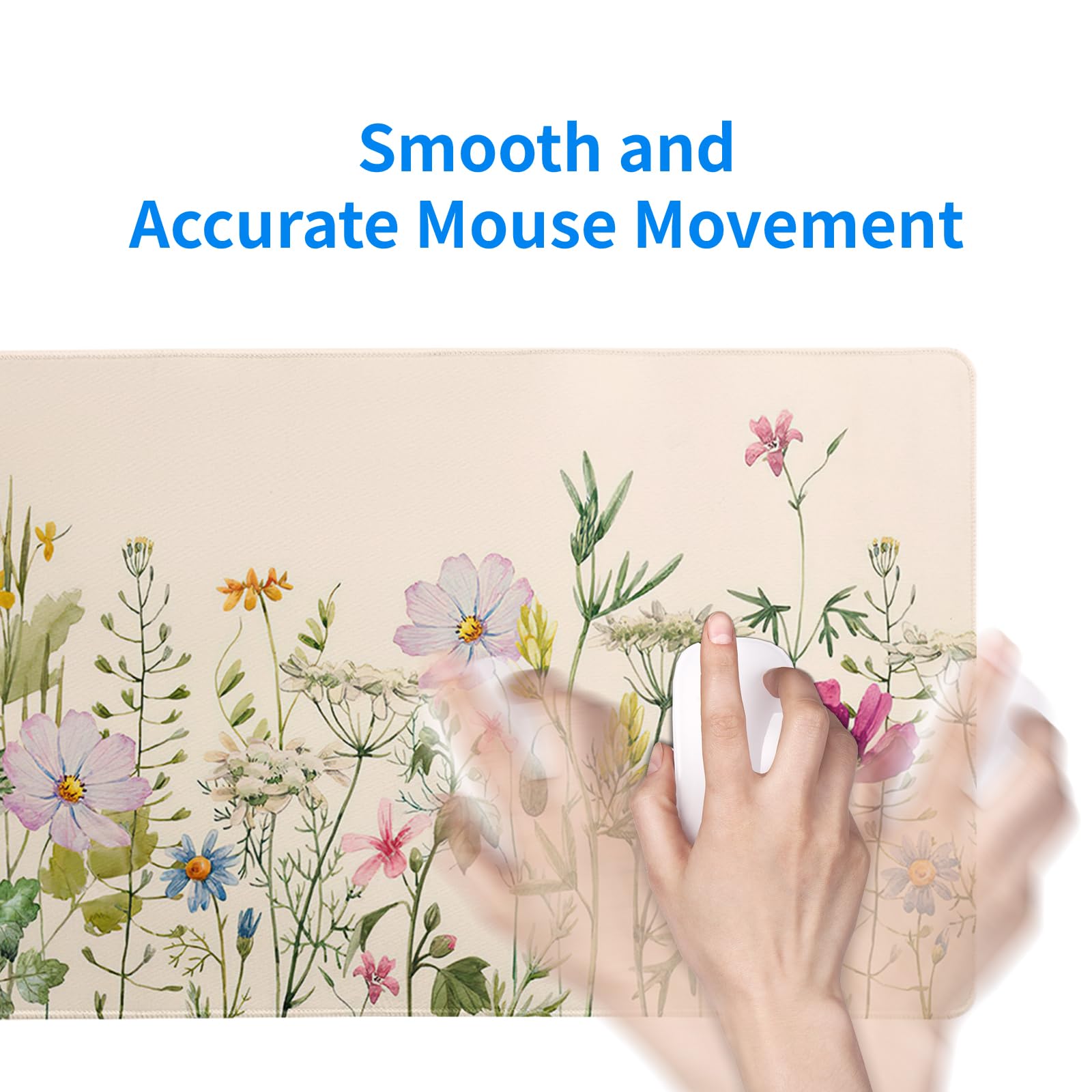 Mountain Gaming Mouse Pad 27.6x11.8 Inch Forest Large Mousepad Extended Grey Mousepad Gaming Non-Slip Rubber Base Stitched Edges Keyboard Mouse Mat Desk Pad for Office Home and Game