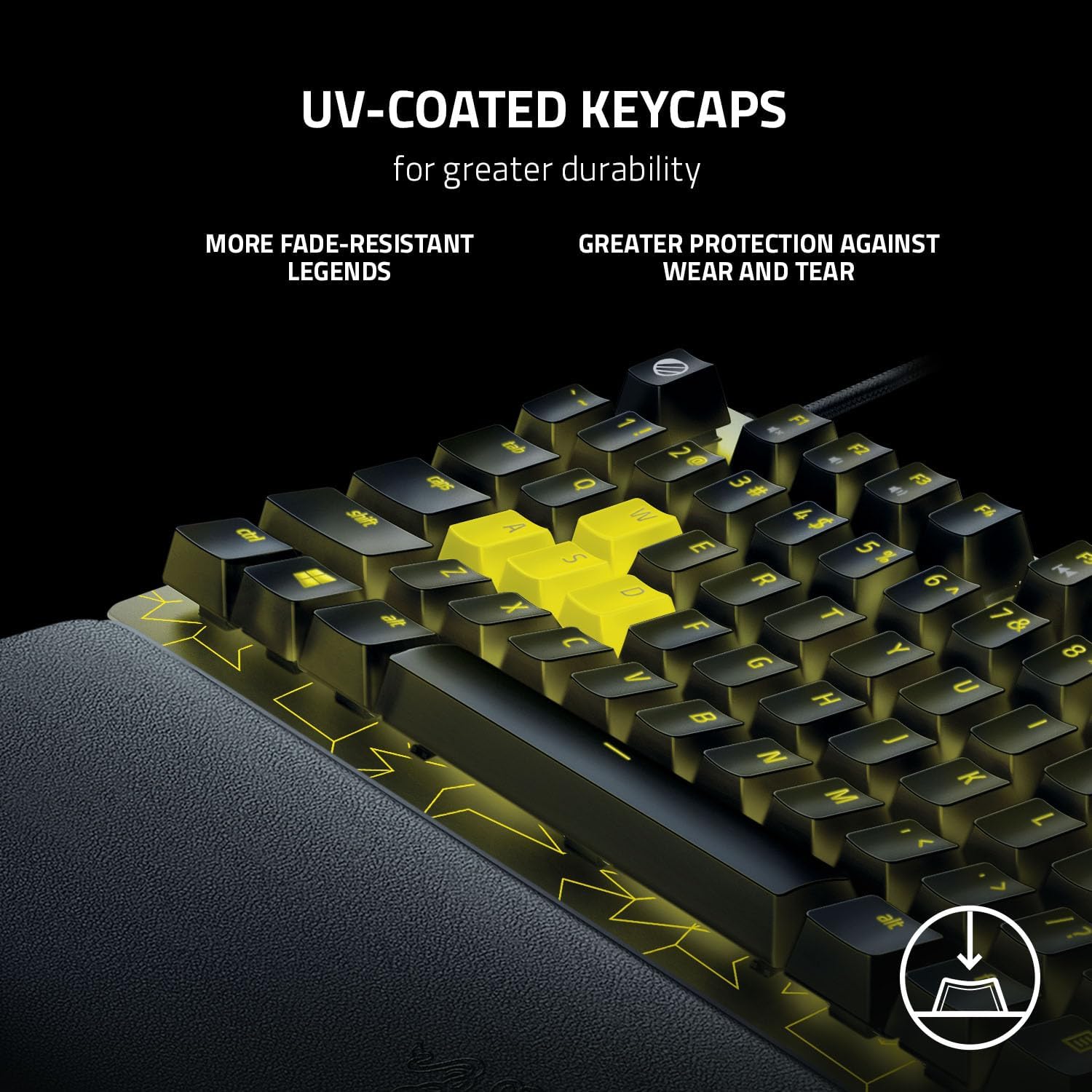 Razer Huntsman V2 Optical Gaming Keyboard: Linear Optical Switches - 8000Hz Polling Rate - Doubleshot PBT Keycaps - Dedicated Media Keys & Dial - Ergonomic Wrist Rest - Snap Tap