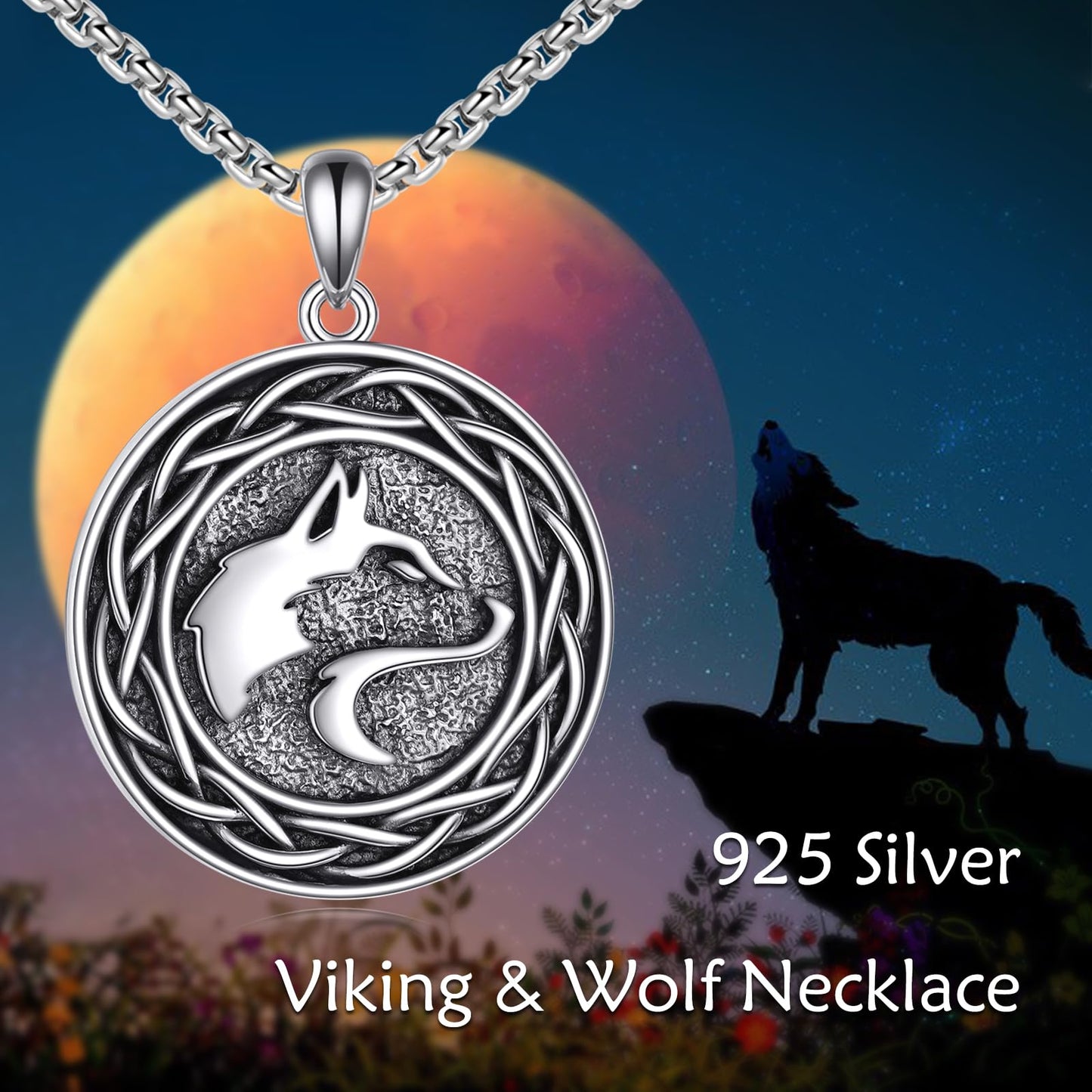 Viking Necklace for Men Sterling Silver Arrowhead/Therian/Raven/Thors Hammer Pendant Necklaces Jewelry Gifts for Men Women